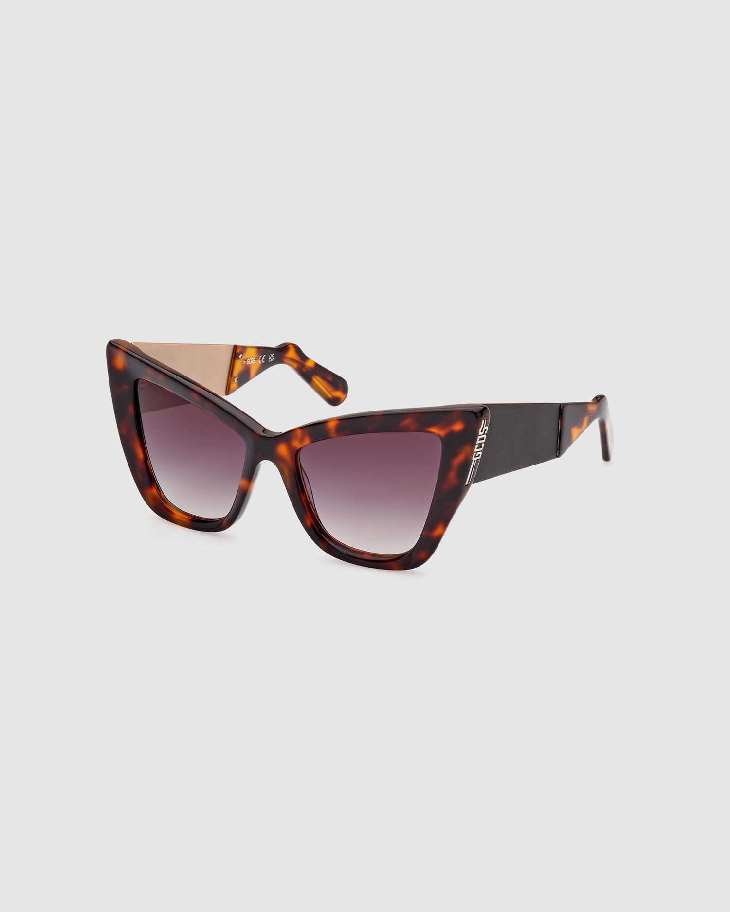 Lunettes de Soleil GCDS Gd0026 Cat-eye Sunglasses Femme Noir | 561032-SJG