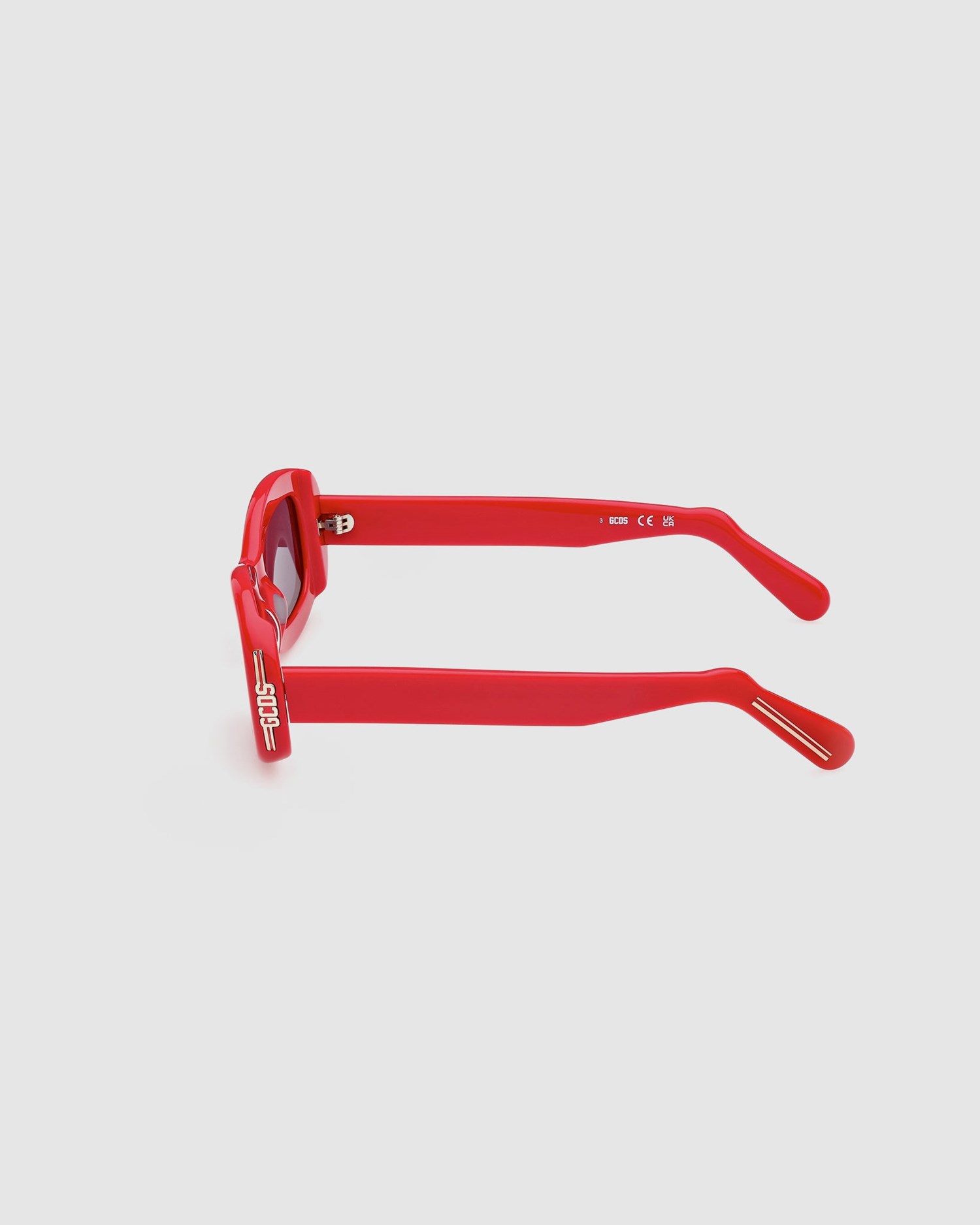 Lunettes de Soleil GCDS Gd0027 Oval Sunglasses Homme Rouge | 023715-EUZ
