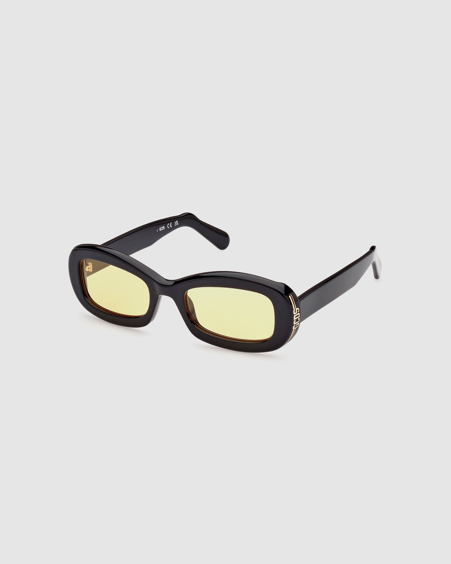 Lunettes de Soleil GCDS Gd0027 Oval Sunglasses Femme Noir | 264351-HQI