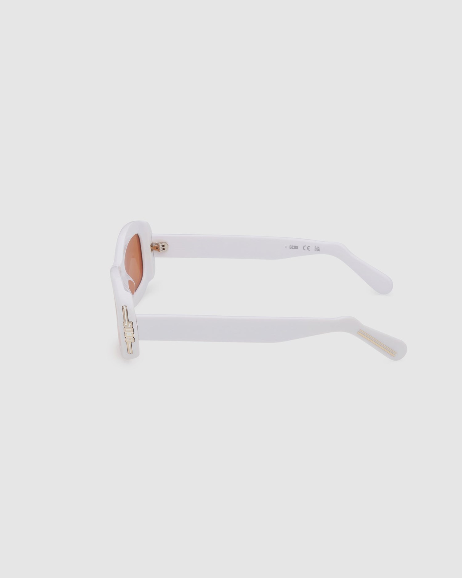 Lunettes de Soleil GCDS Gd0027 Oval Sunglasses Femme Blanche | 789165-VLR
