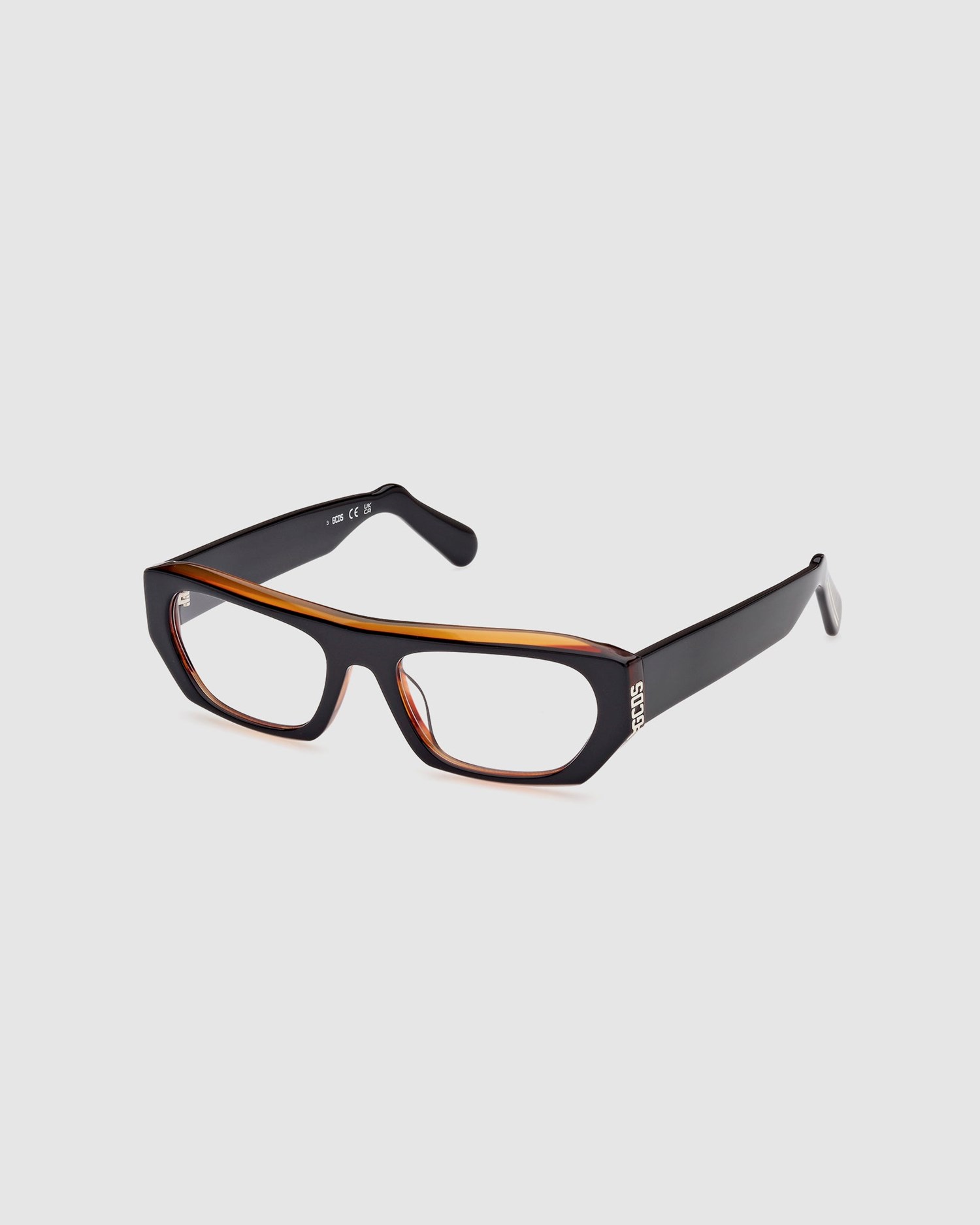 Lunettes de Soleil GCDS Gd0029 Geometric Eyeglasses Homme Marron | 312784-EJB