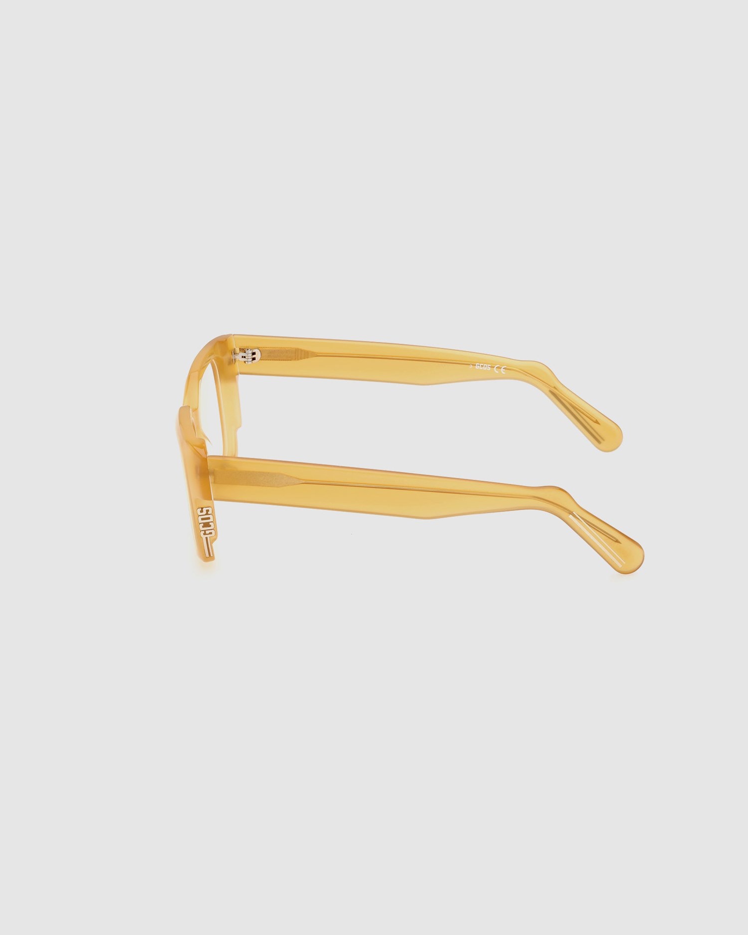 Lunettes de Soleil GCDS Gd5013 Squared Eyeglasses Femme Jaune | 205981-VNP