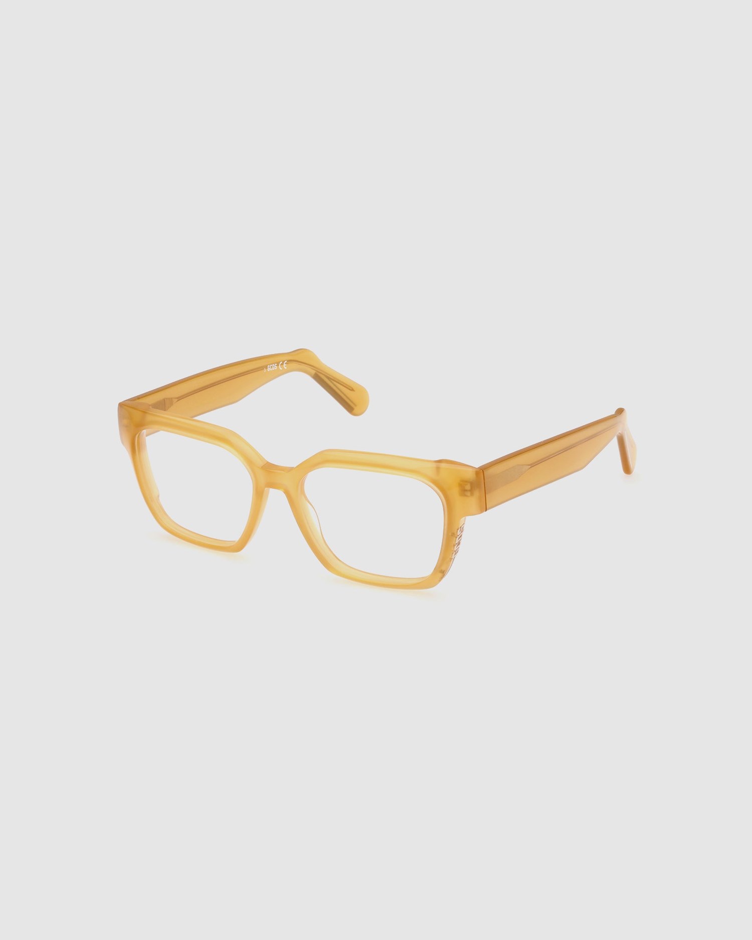 Lunettes de Soleil GCDS Gd5013 Squared Eyeglasses Femme Jaune | 205981-VNP