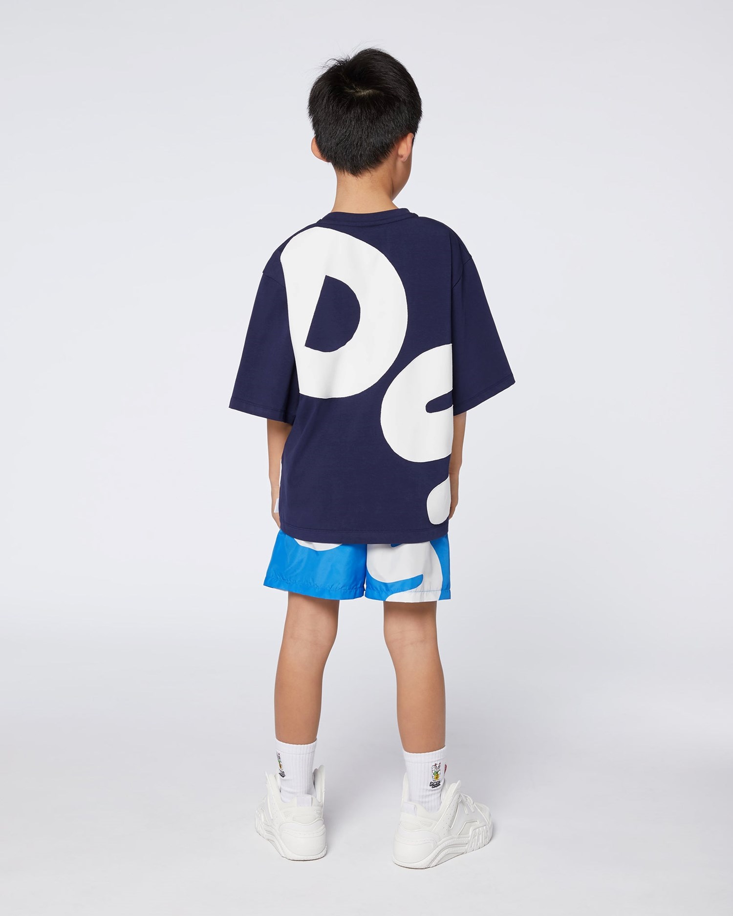 Maillots De Bain GCDS Andy Logo Swim Shorts Enfant Bleu | 037986-AXW