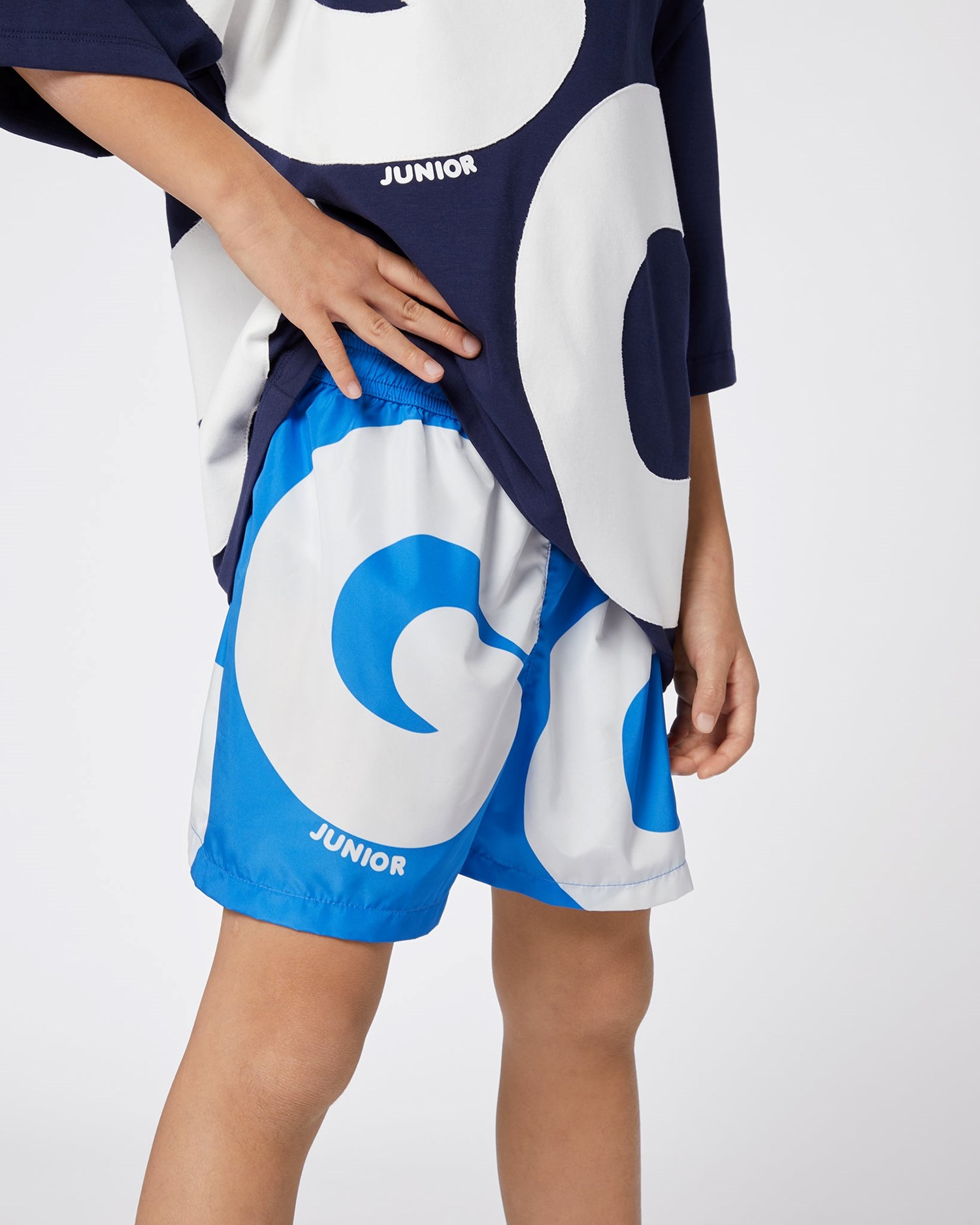 Maillots De Bain GCDS Andy Logo Swim Shorts Enfant Bleu | 037986-AXW