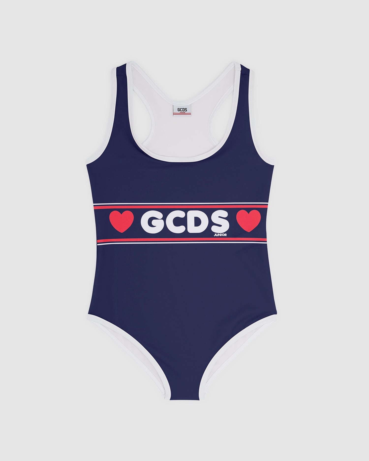 Maillots De Bain GCDS Logo Swimsuit Enfant Bleu Foncé | 495302-YIK