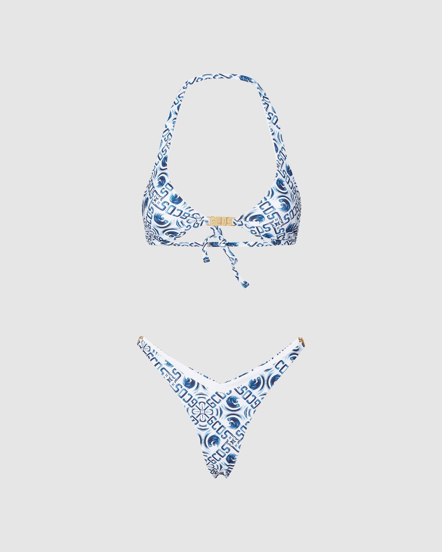 Maillots De Bain GCDS Majolica Bikini Femme Bleu Clair | 412830-QAG