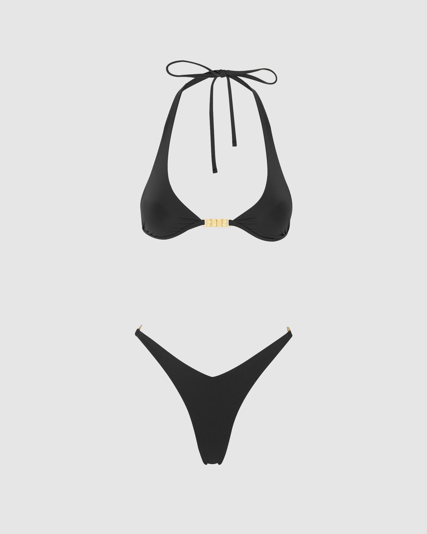 Maillots De Bain GCDS Metallic Logo Clip Bikini Femme Noir | 409825-IEZ