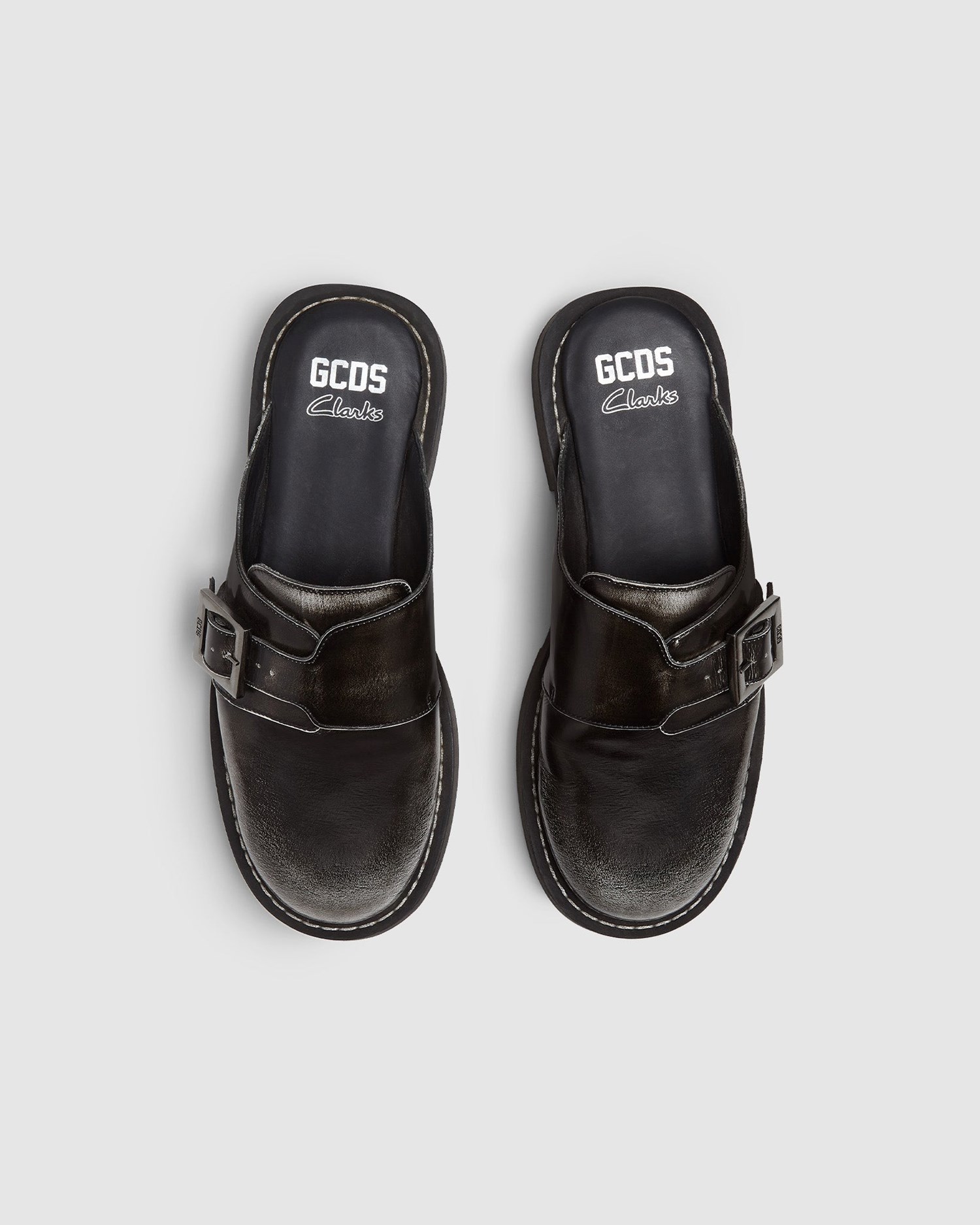 Mules GCDS X Clarks Brushed Cuir Mules Homme Multicolore | 518734-VUF