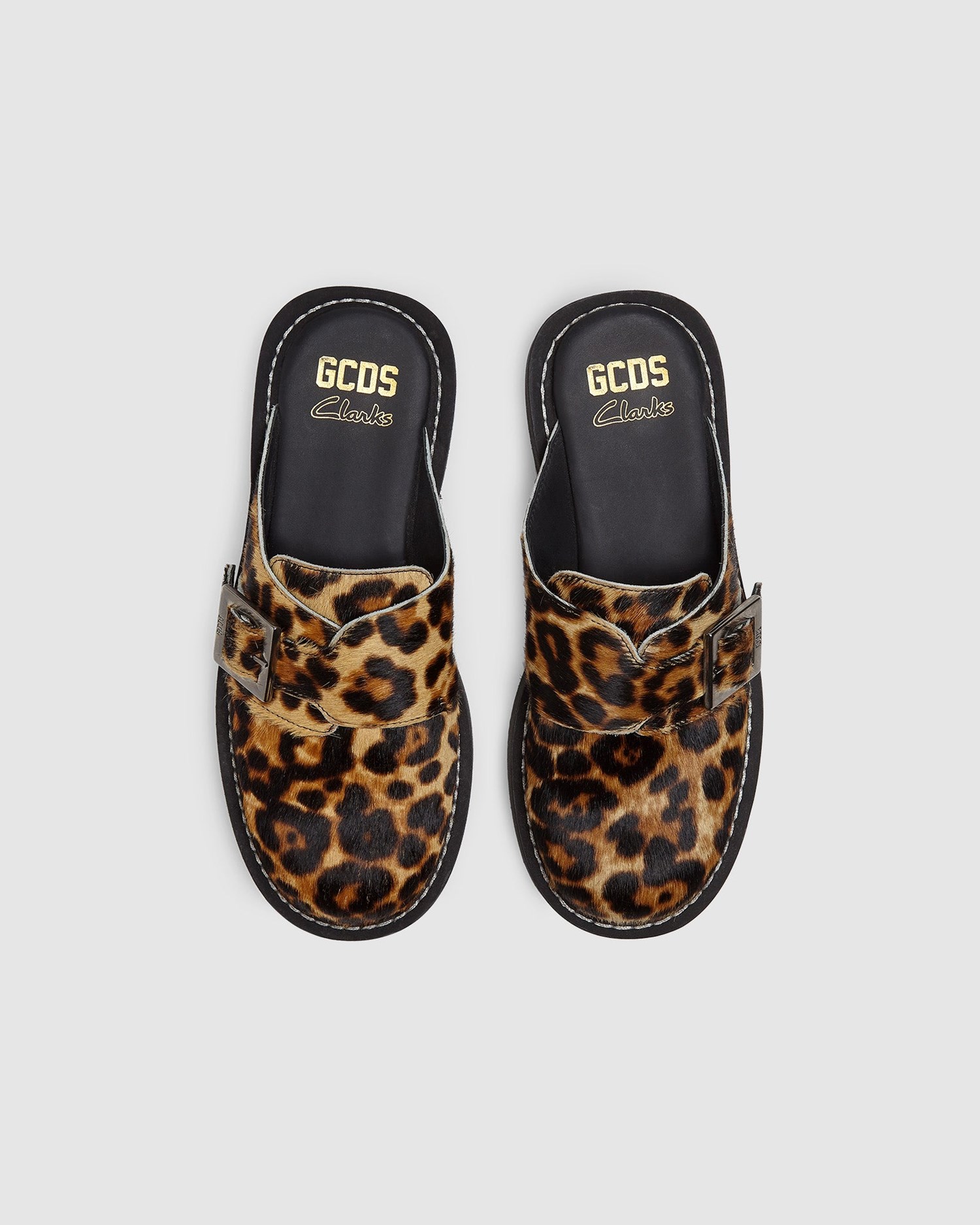 Mules GCDS X Clarks Leopard Mules Femme Leopard | 623178-IUR