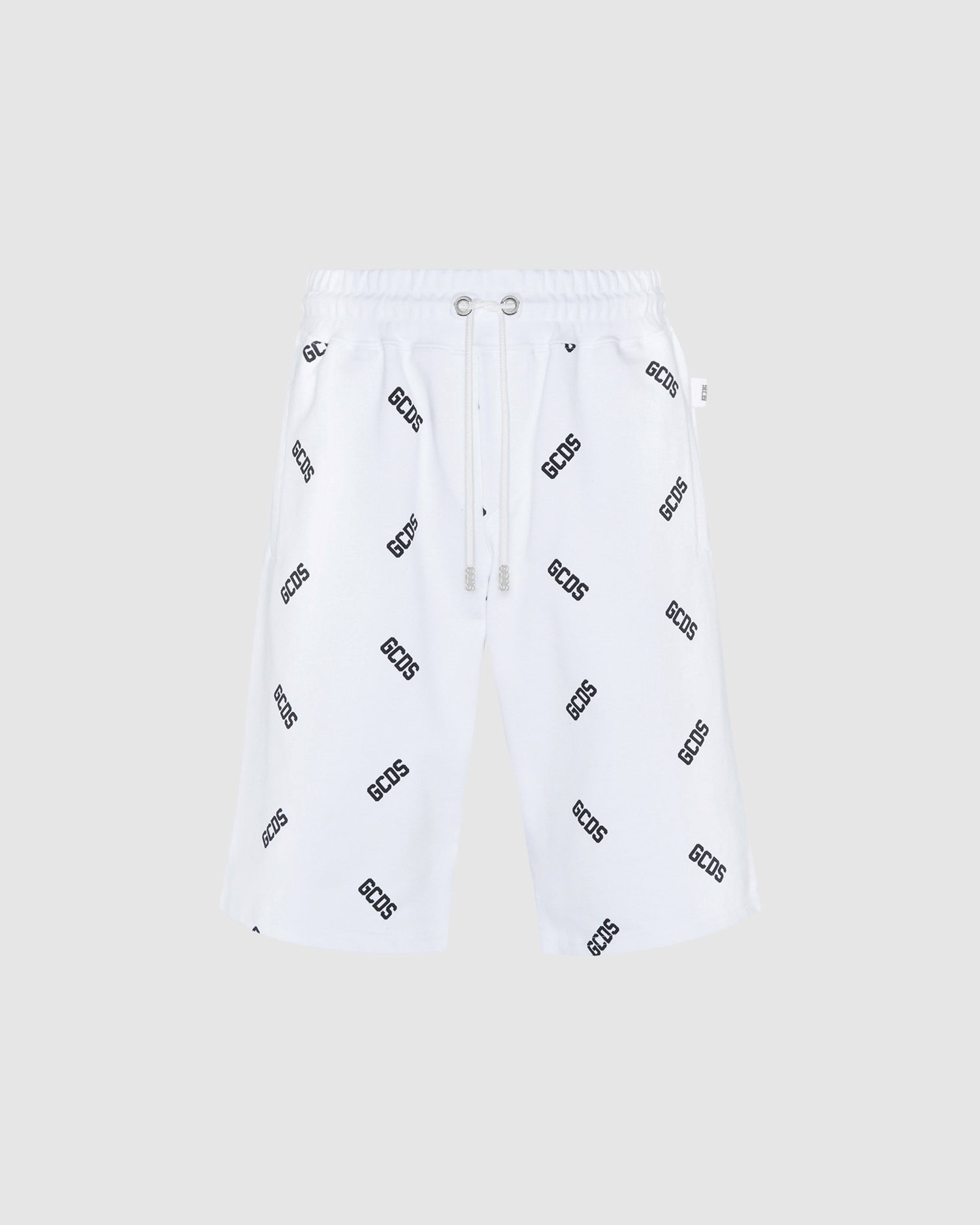Pantalons GCDS Allover Logo Shorts Homme Blanche | 743816-ZFG