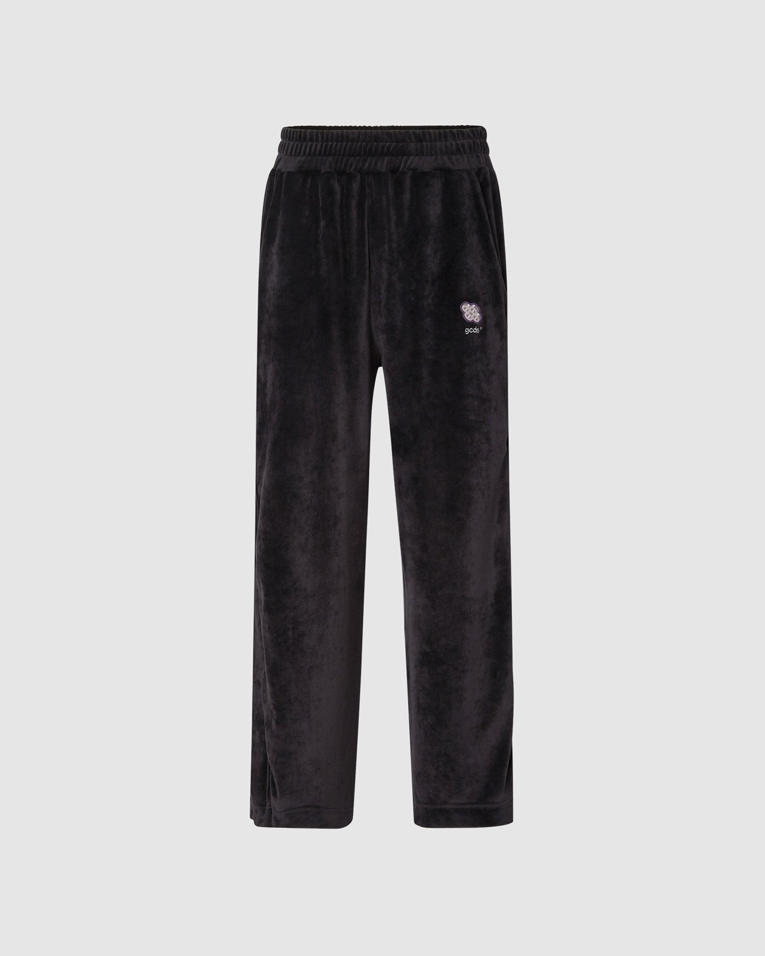 Pantalons GCDS Bliss Logo Velvet Piste Pants Homme Noir | 491763-CFD
