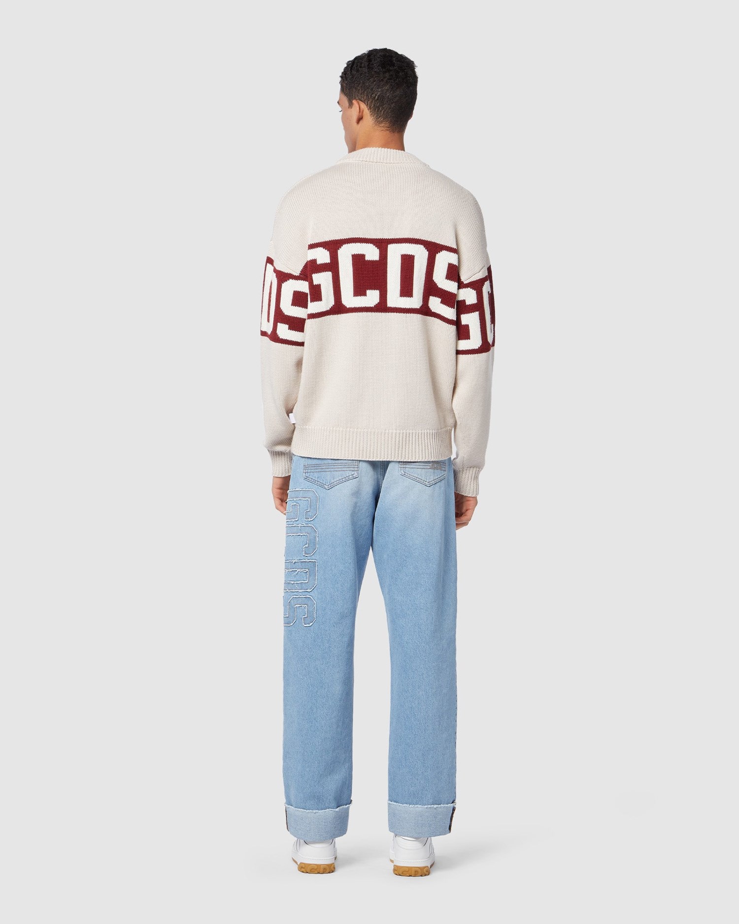 Pantalons GCDS Bucket Bleached Trousers Homme Bleu Clair | 037956-NEQ