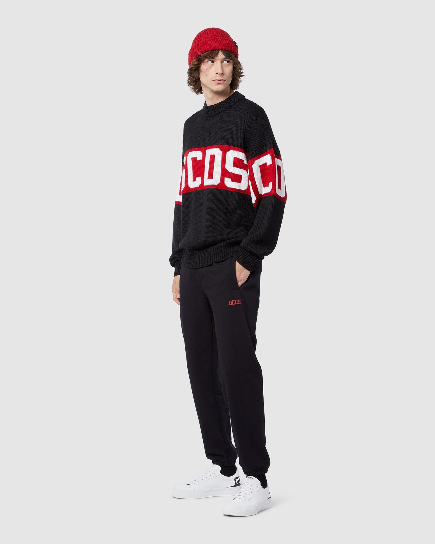Pantalons GCDS Eco Logo Sweatbottoms Homme Noir | 403268-FGD