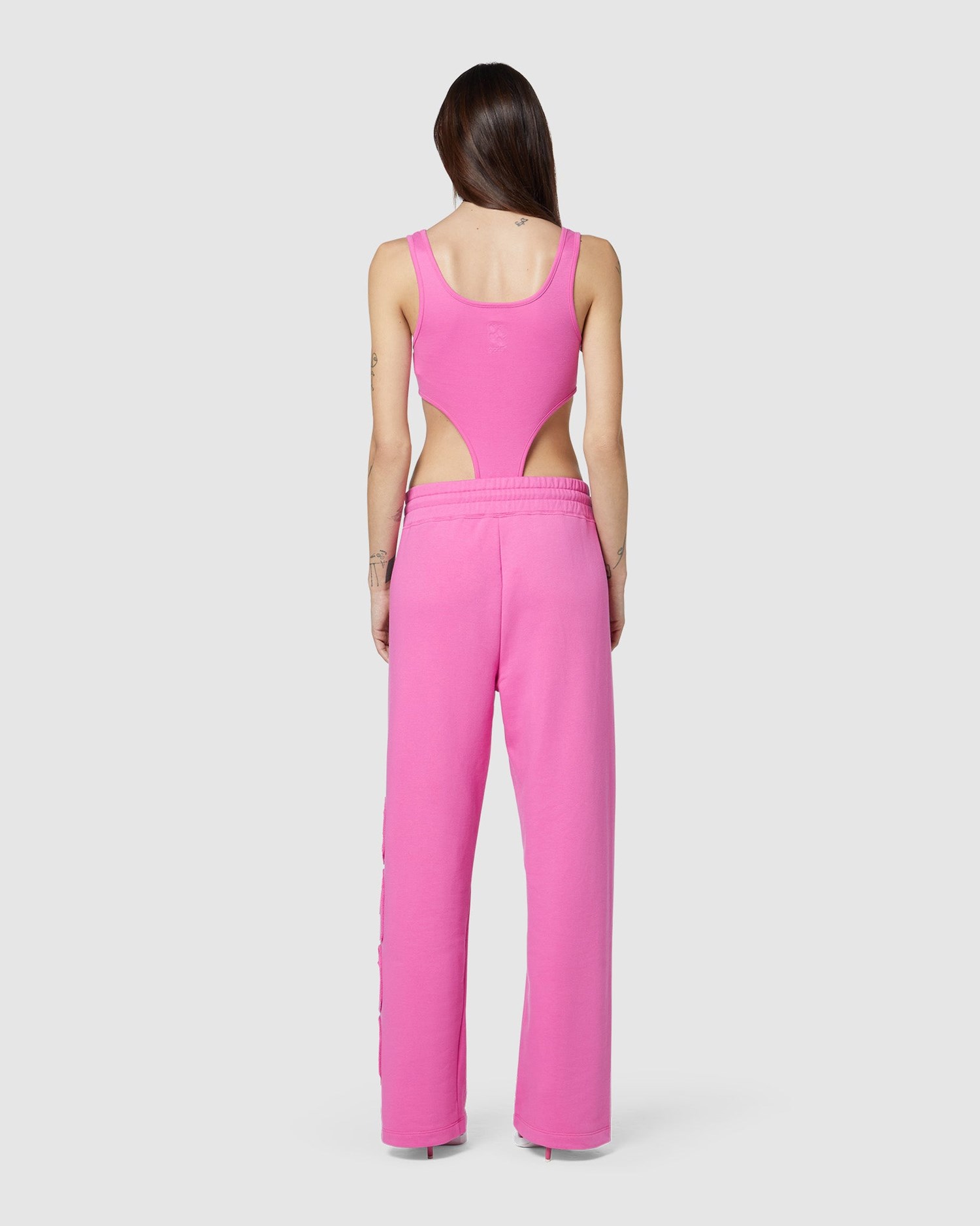 Pantalons GCDS Embroidered Gcds Larges Sweatbottoms Femme Fushia | 926450-OJS