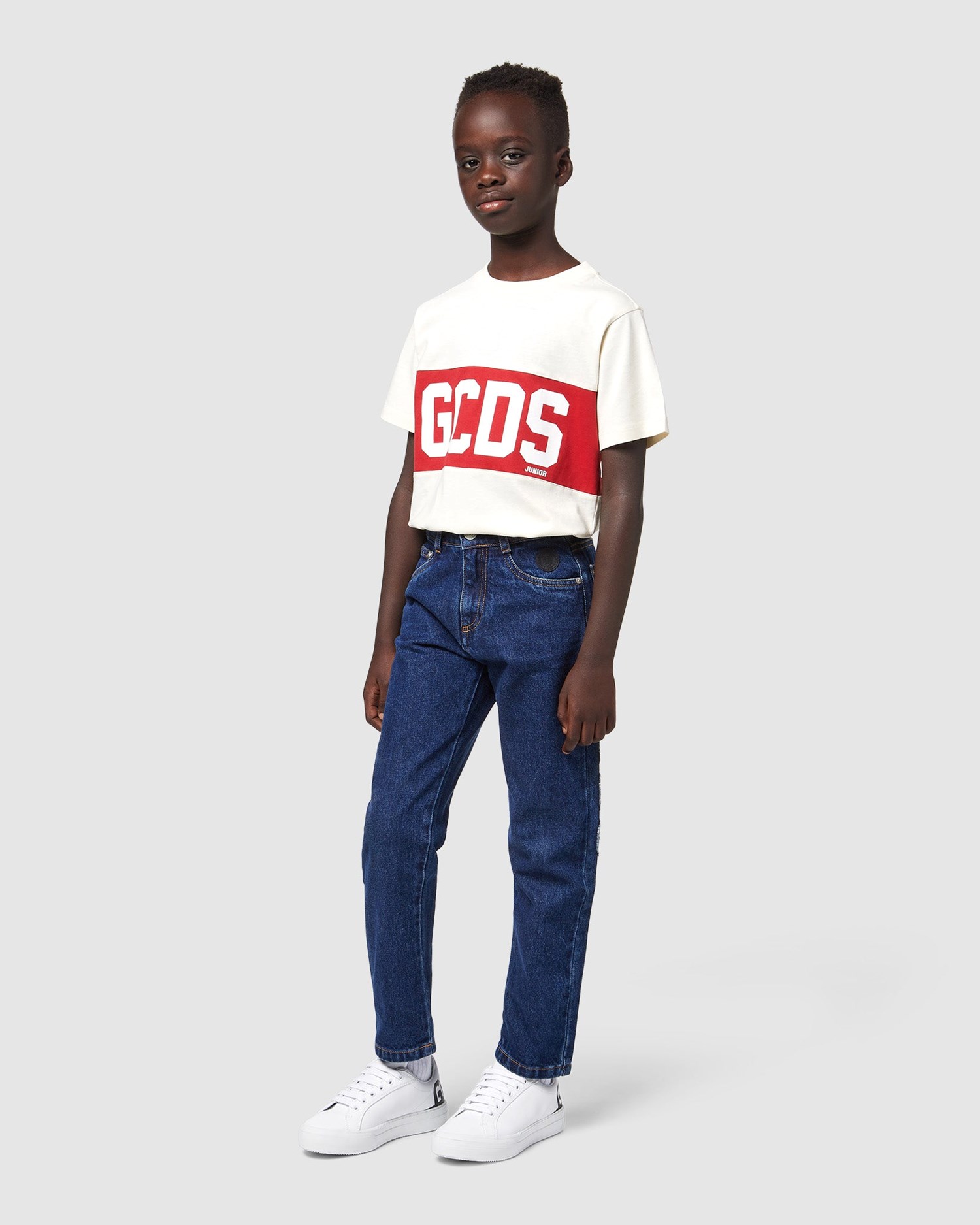 Pantalons GCDS Bucket Denim Trousers Enfant Bleu Clair | 587096-GZN