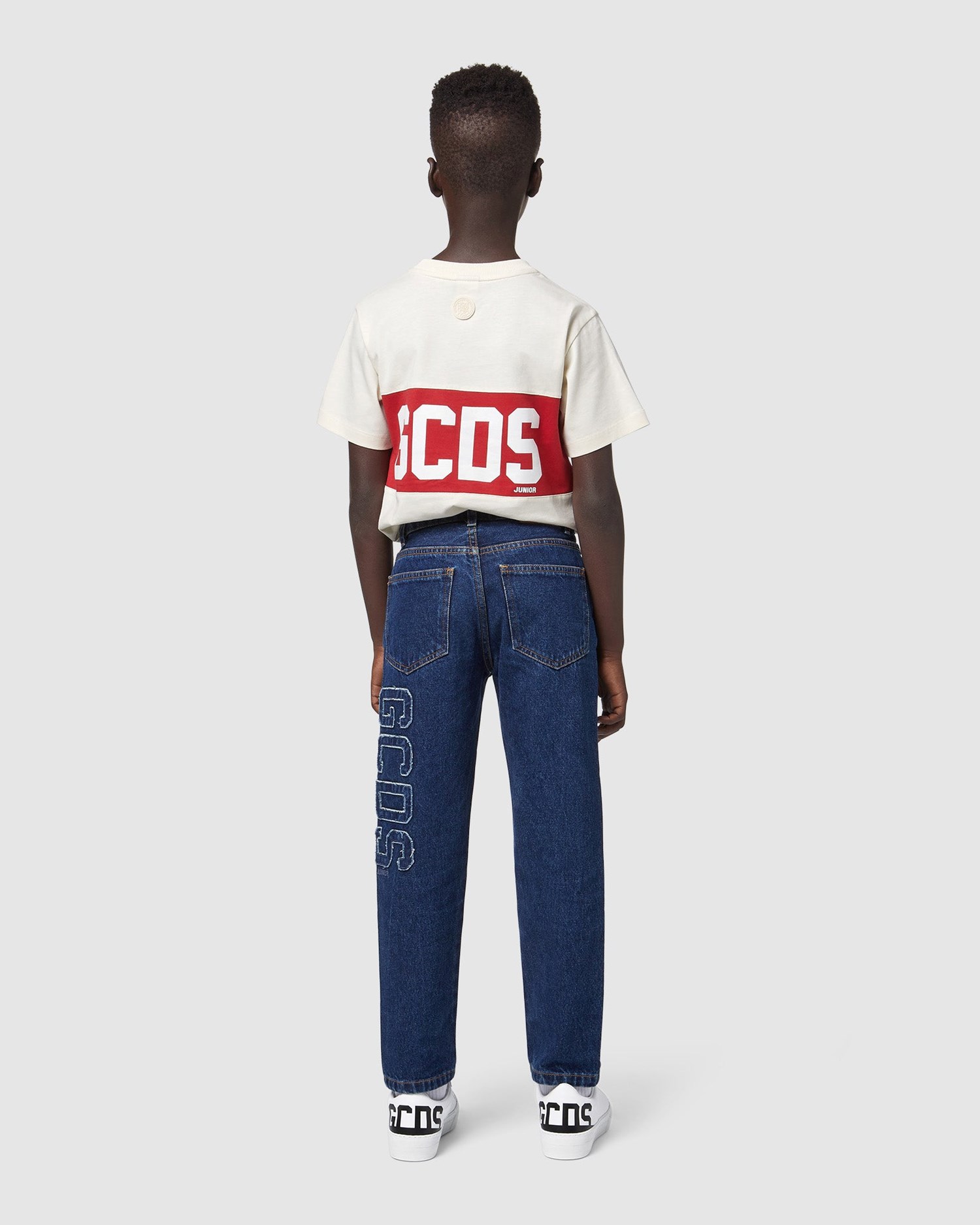 Pantalons GCDS Bucket Denim Trousers Enfant Bleu Clair | 587096-GZN