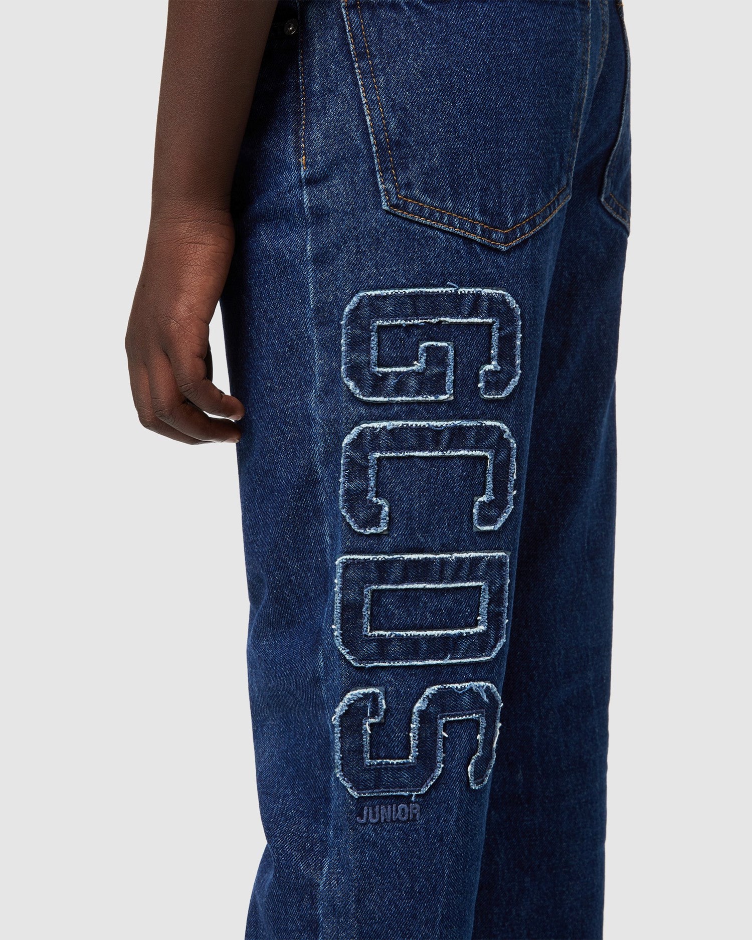Pantalons GCDS Bucket Denim Trousers Enfant Bleu Clair | 587096-GZN
