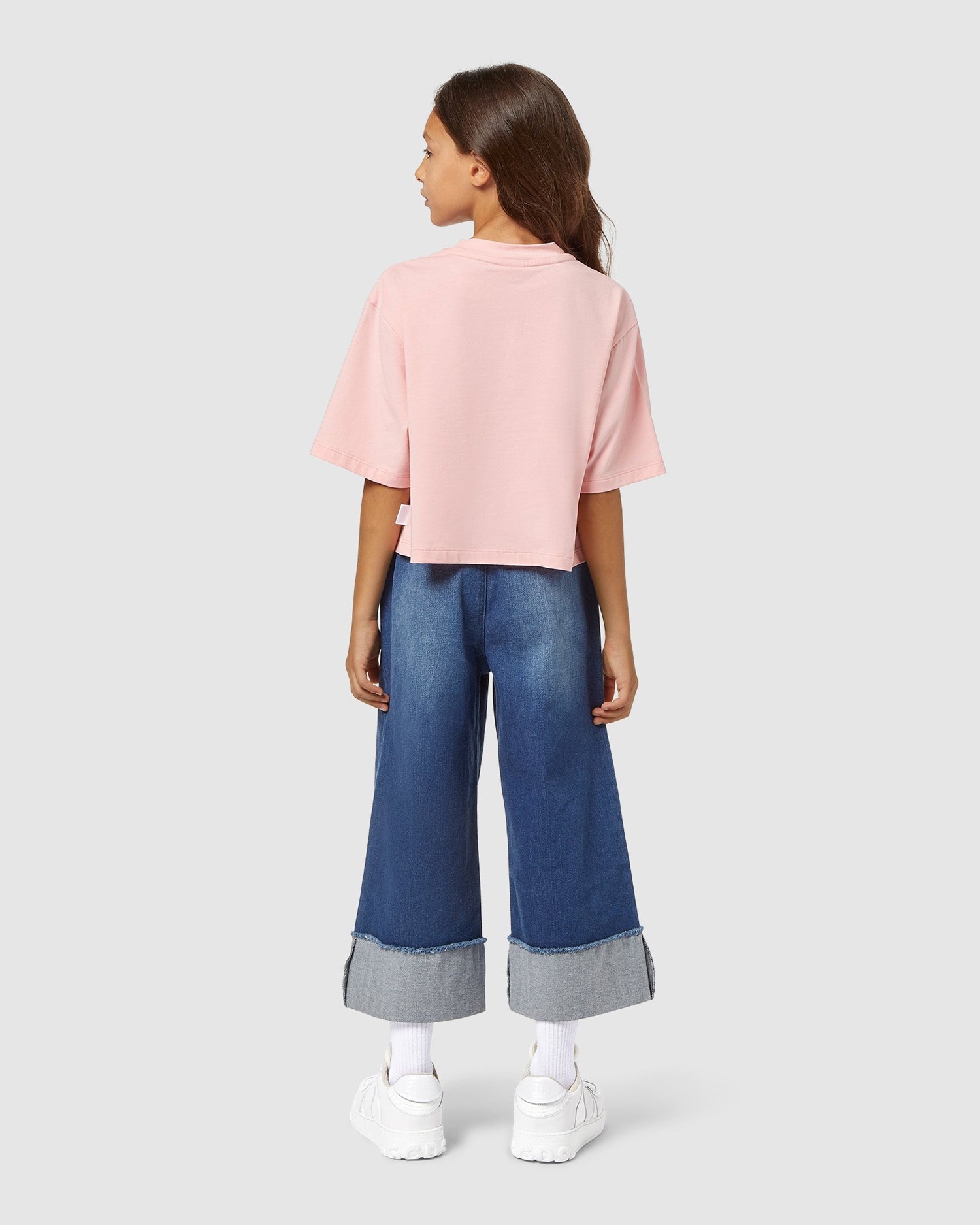 Pantalons GCDS Heart Denim Trousers Enfant Bleu Clair | 706859-IZD