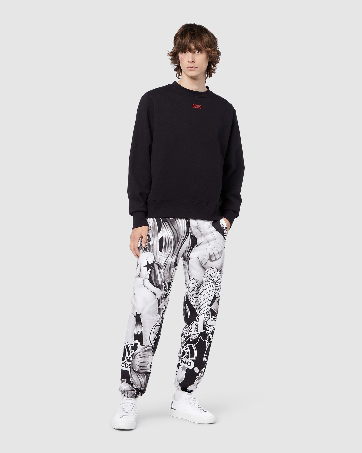 Pantalons GCDS Hentai Sweatbottoms Femme Noir | 607815-QMW