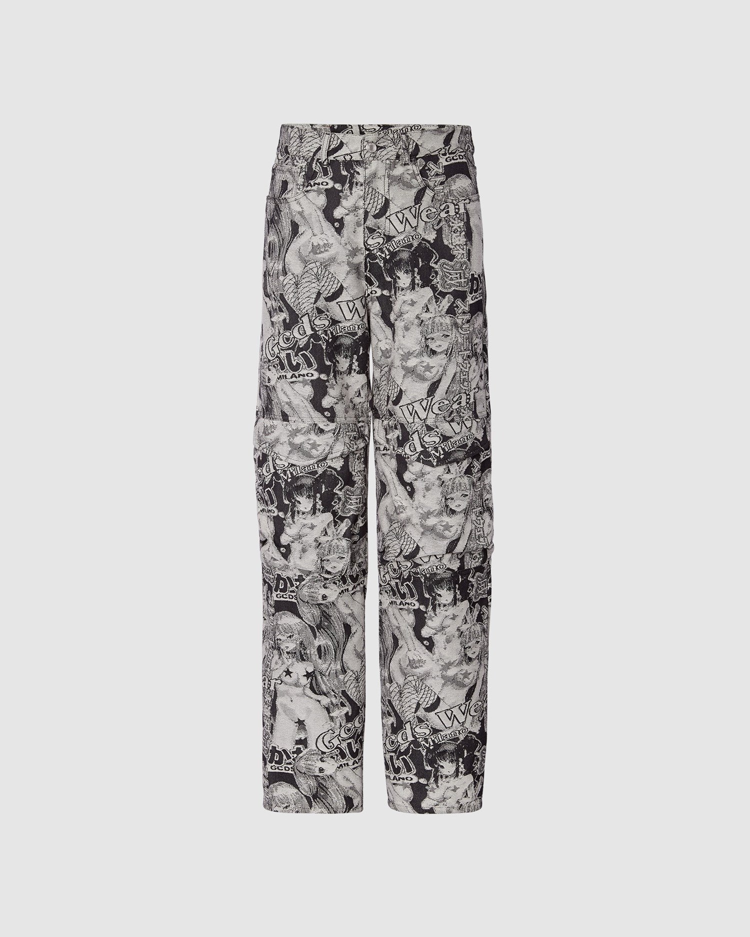 Pantalons GCDS Hentai Ultrawide Trousers Homme Noir | 764128-RAD