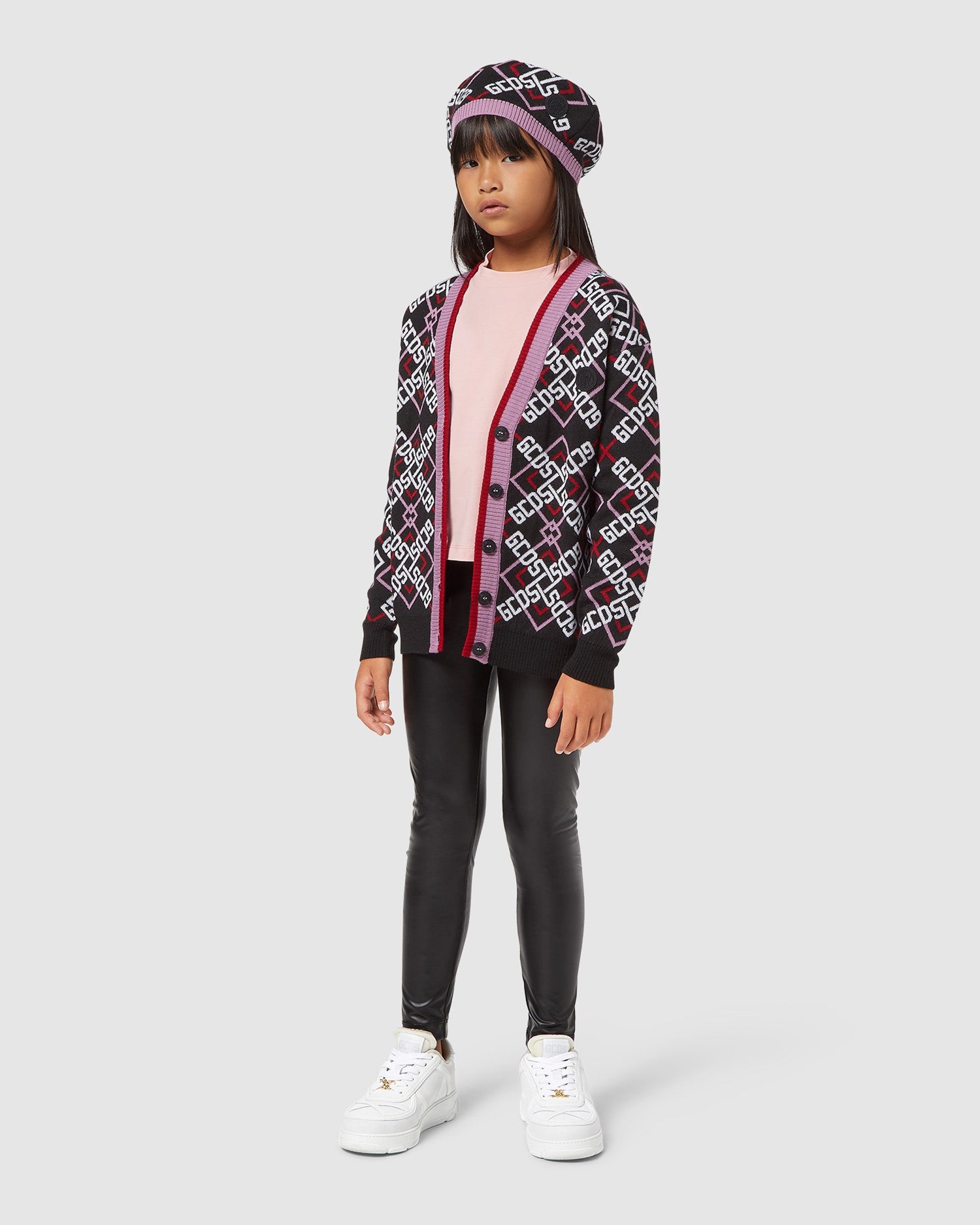 Pantalons GCDS Leggings Enfant Noir | 790361-ZIT