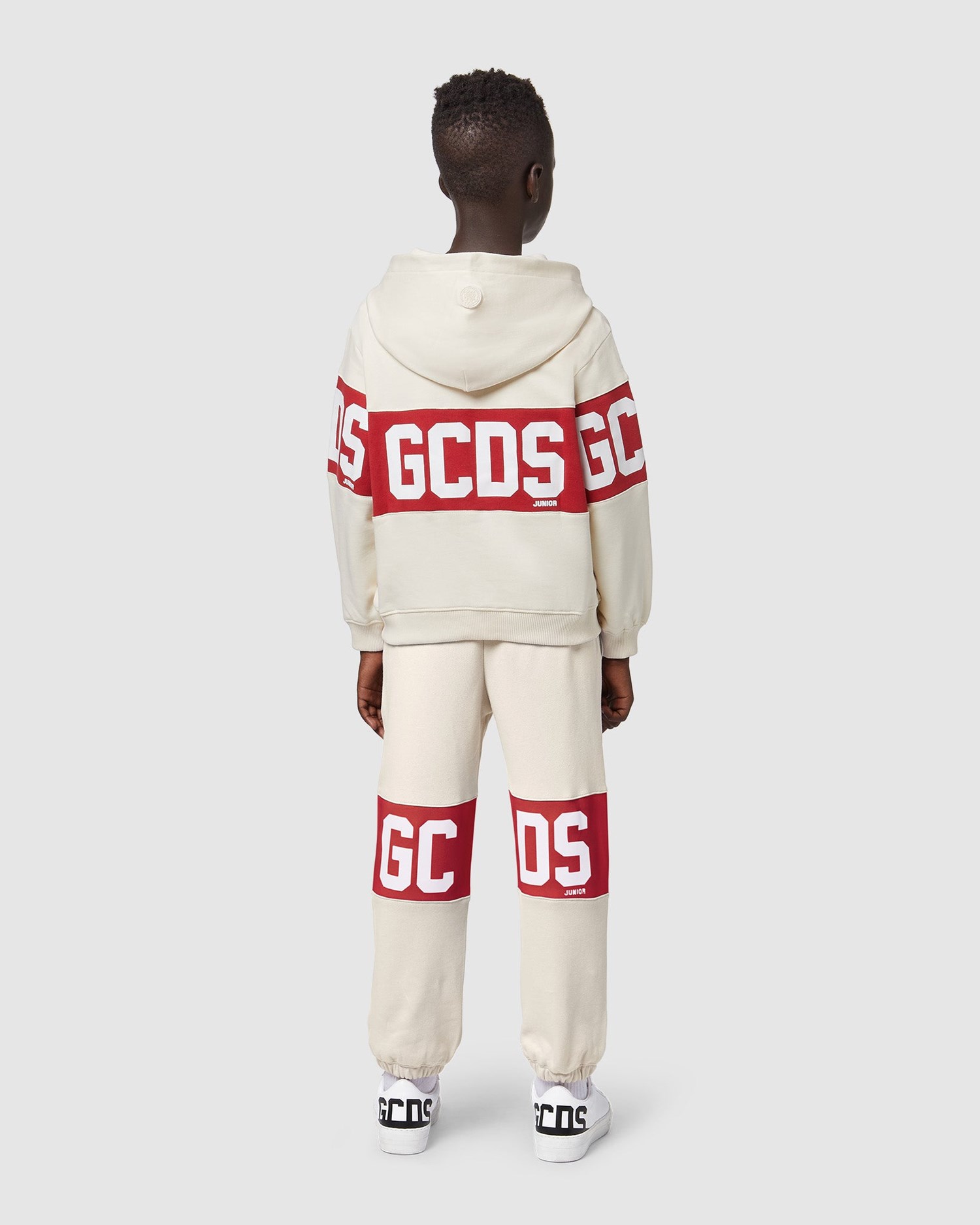 Pantalons GCDS Logo Band Sweatbottoms Enfant Grise | 164508-FUM