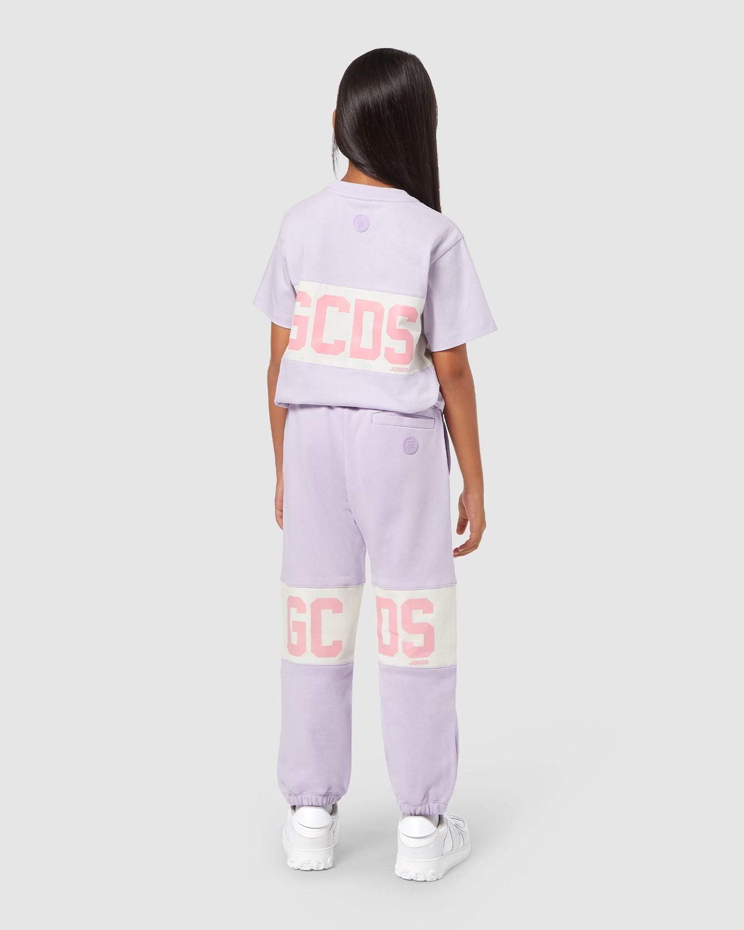 Pantalons GCDS Logo Band Sweatbottoms Enfant Lilac | 407682-VTR