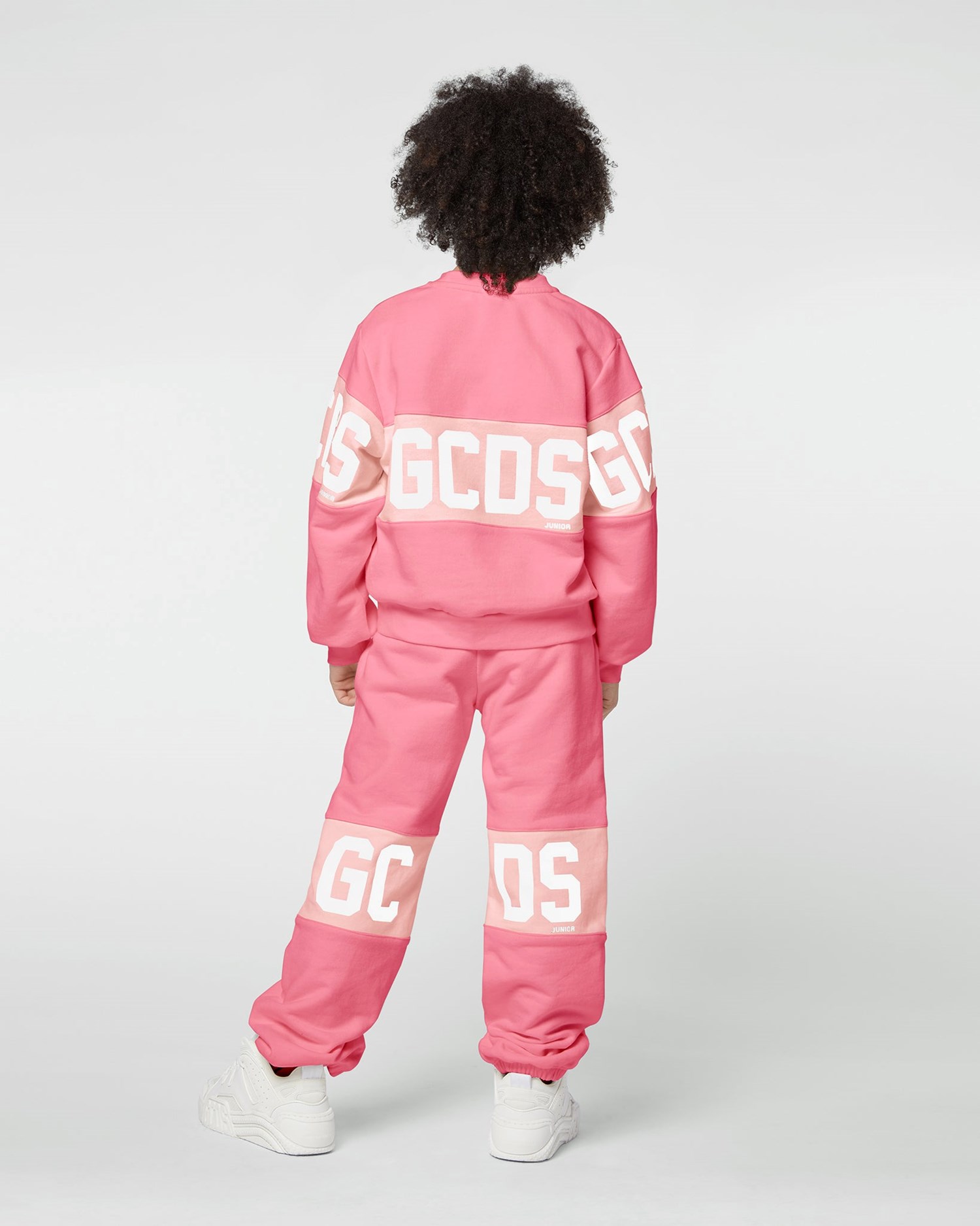 Pantalons GCDS Logo Band Sweatpants Enfant Rose | 254318-WOI