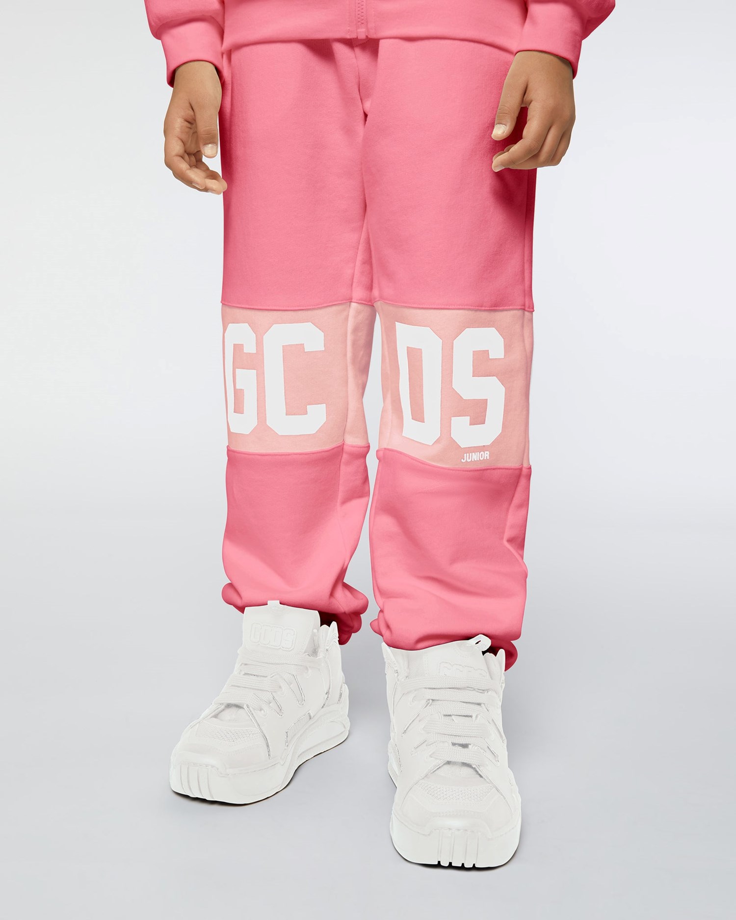 Pantalons GCDS Logo Band Sweatpants Enfant Rose | 254318-WOI