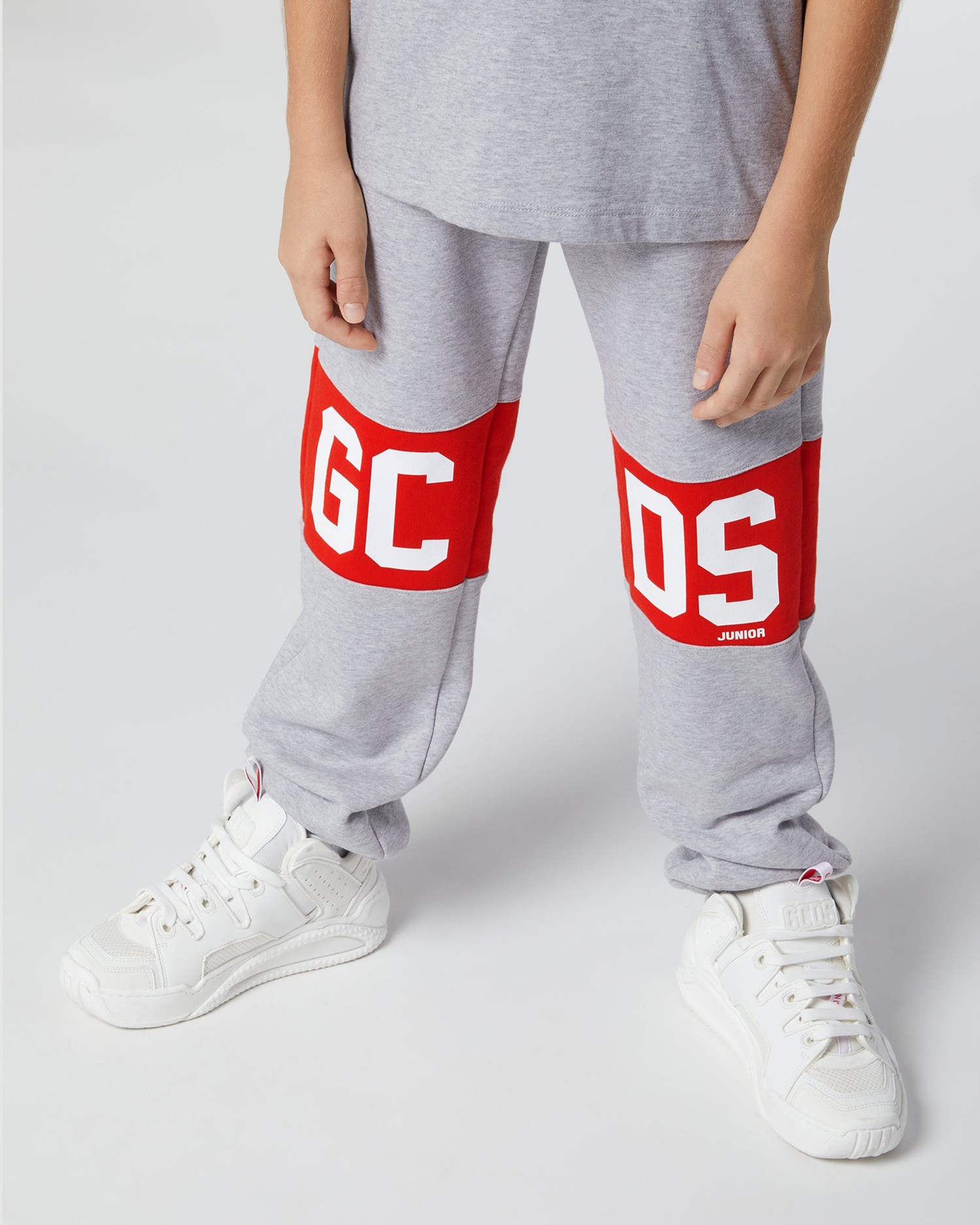 Pantalons GCDS Logo Band Sweatpants Enfant Grise | 542380-NHS