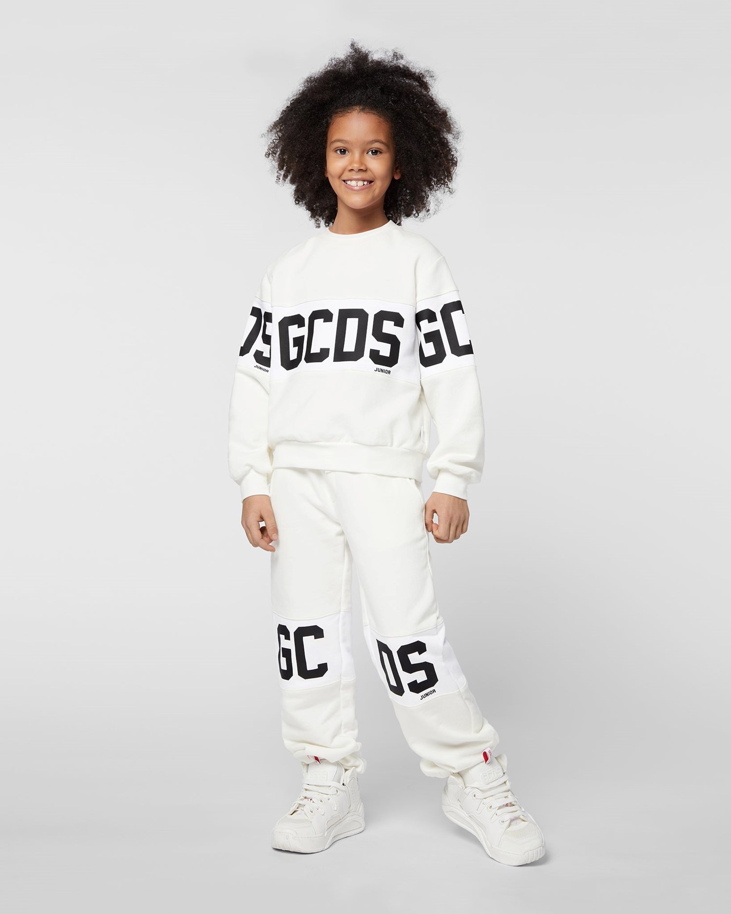 Pantalons GCDS Logo Band Sweatpants Enfant Blanche | 896431-EFI