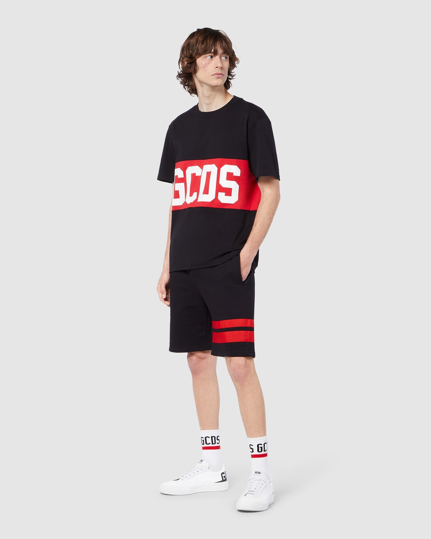 Pantalons GCDS Logo Regular Sweatshorts Homme Noir | 516790-JYK