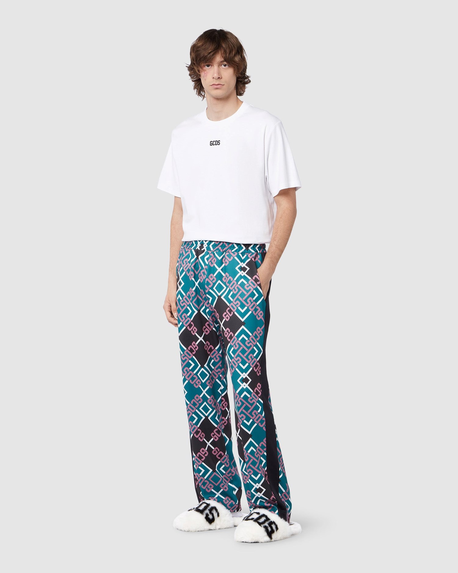 Pantalons GCDS Tartan Piste Pants Homme Multicolore | 652783-PBJ