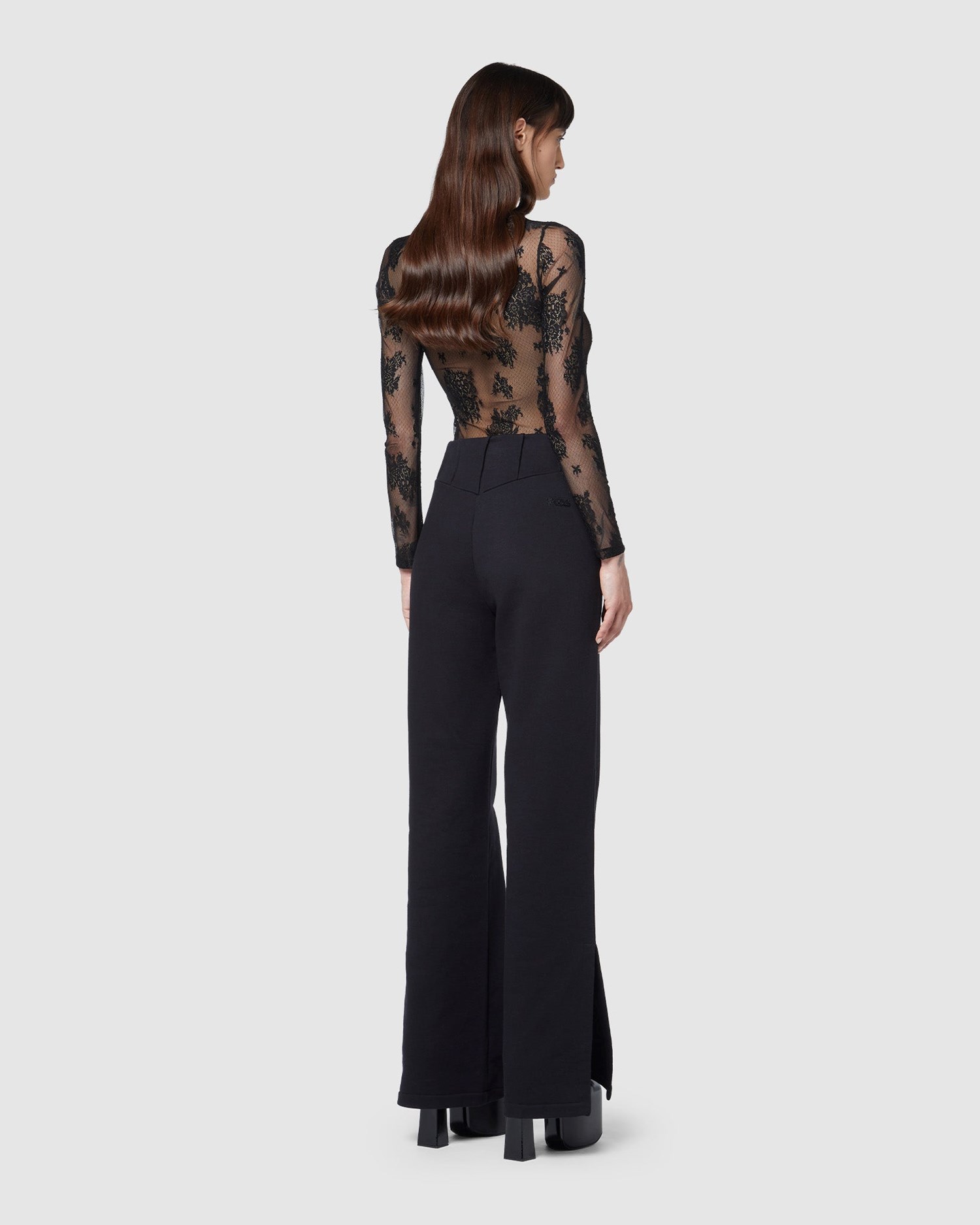 Pantalons GCDS Larges Jersey Trousers Femme Noir | 180463-KWX