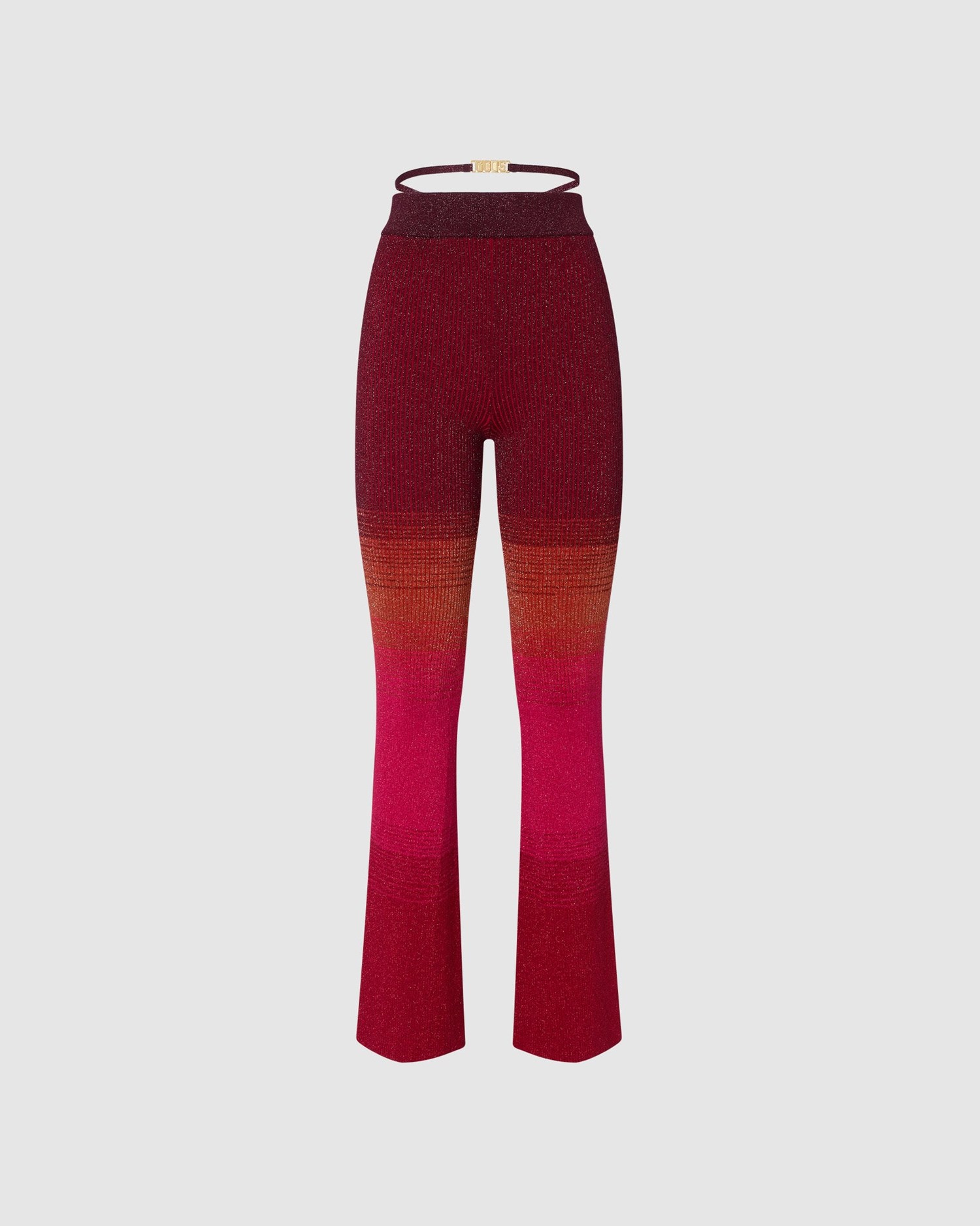 Pantalons GCDS Lurex Degradé Knit Trousers Femme Multicolore | 631875-TIF