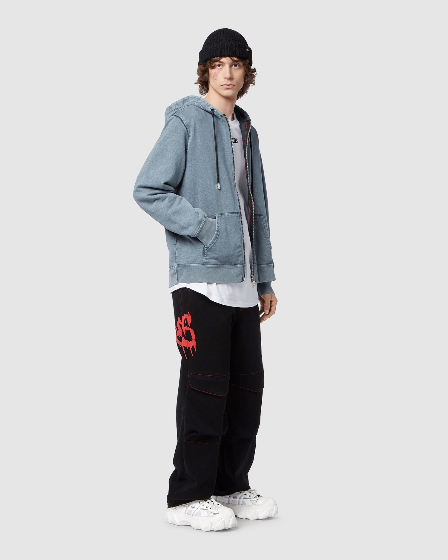 Pantalons GCDS Nightmares Ultrawide Denim Trousers Homme Noir | 875693-RSG