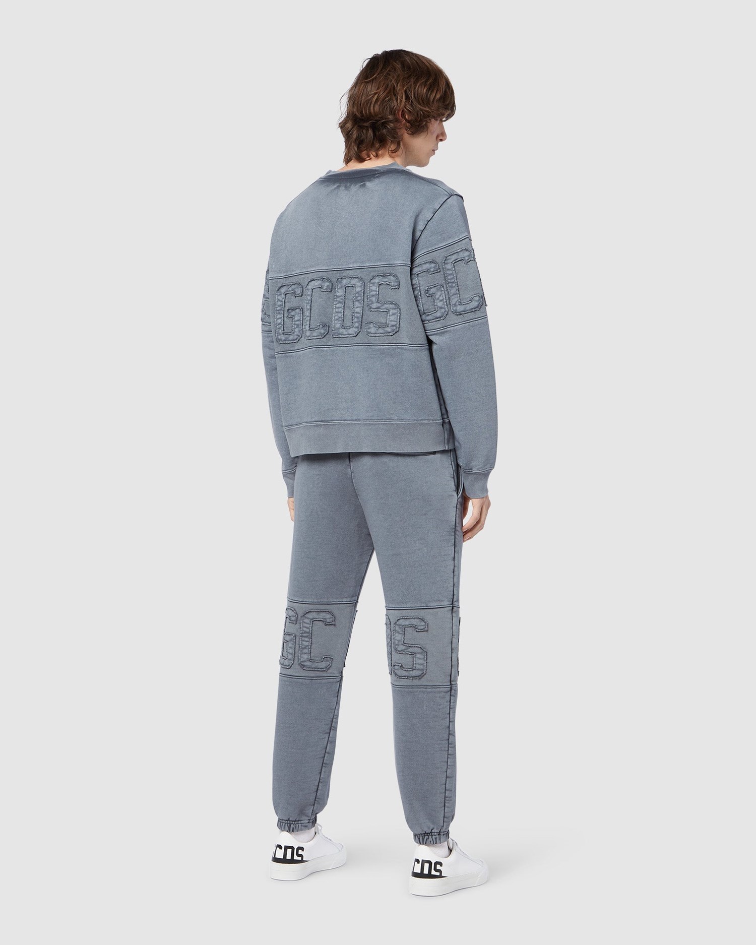 Pantalons GCDS Overdyed Gcds Logo Band Sweatbottoms Homme Noir | 304765-JQY