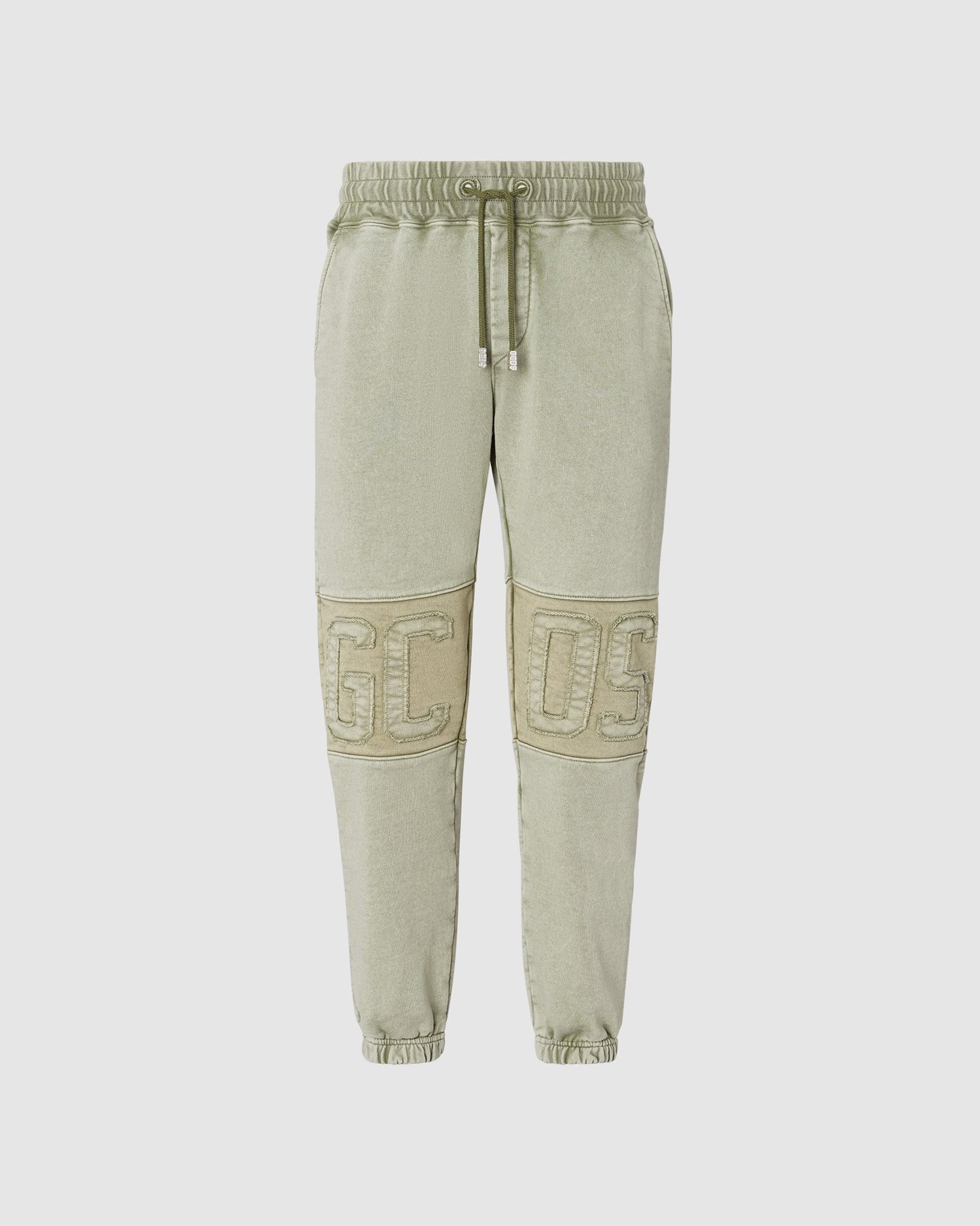 Pantalons GCDS Overdyed Gcds Logo Band Sweatbottoms Homme Vert | 879126-MFX