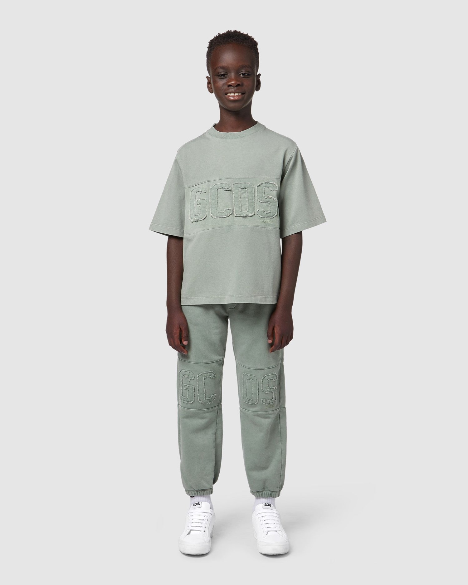 Pantalons GCDS Overdyed Gcds Logo Band Sweatbottoms Enfant Vert | 930678-RJA