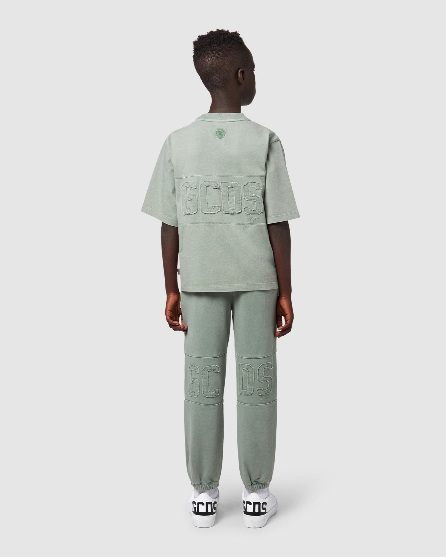 Pantalons GCDS Overdyed Gcds Logo Band Sweatbottoms Enfant Vert | 930678-RJA