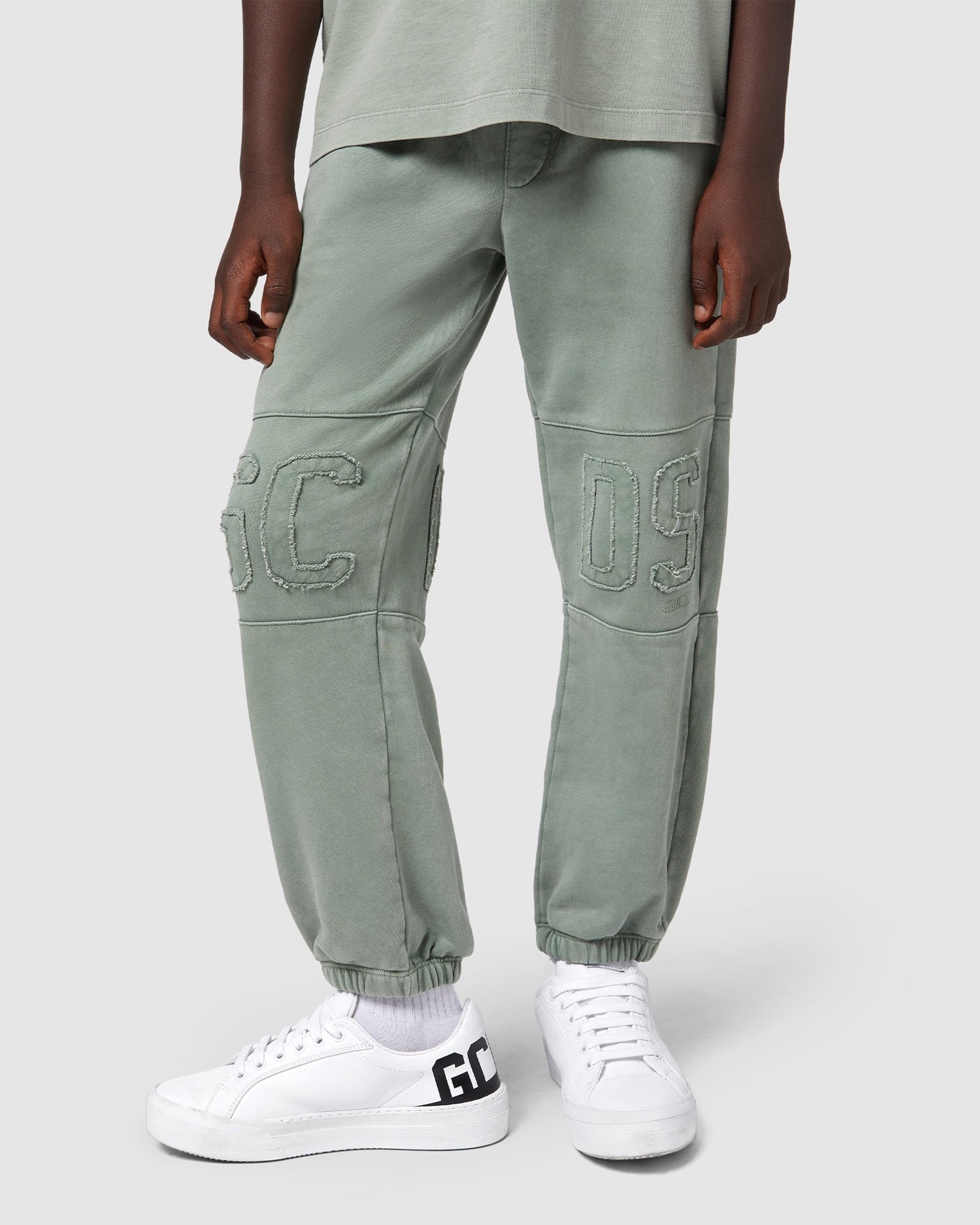 Pantalons GCDS Overdyed Gcds Logo Band Sweatbottoms Enfant Vert | 930678-RJA