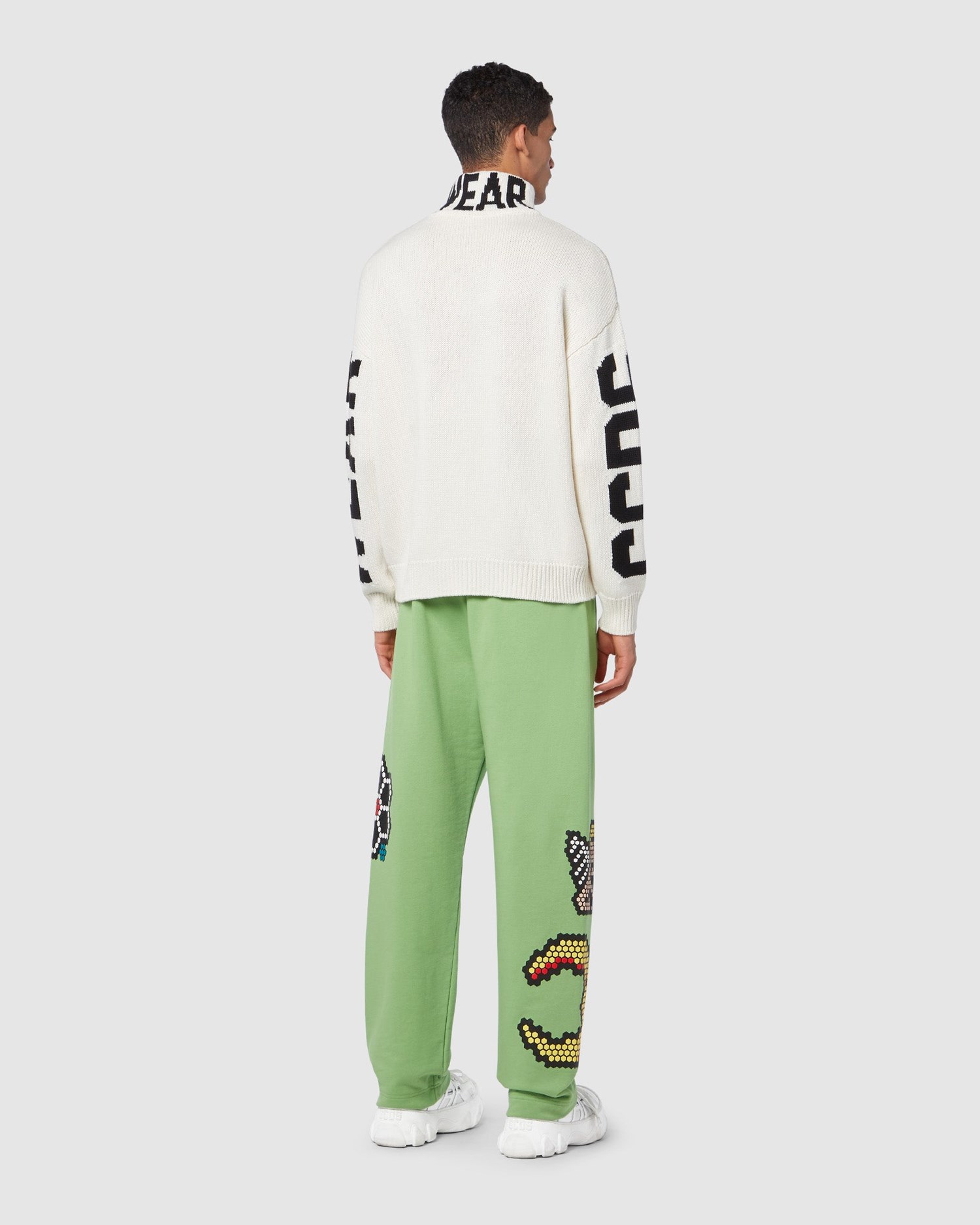 Pantalons GCDS Plush Larges Sweatbottoms Homme Vert | 185320-KLO