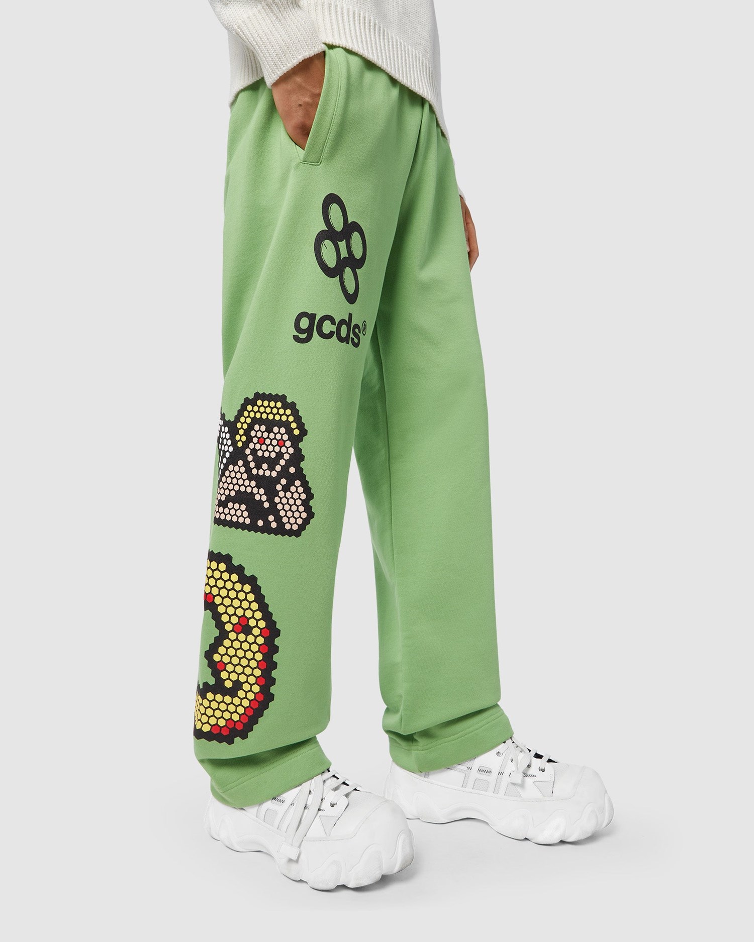 Pantalons GCDS Plush Larges Sweatbottoms Homme Vert | 185320-KLO
