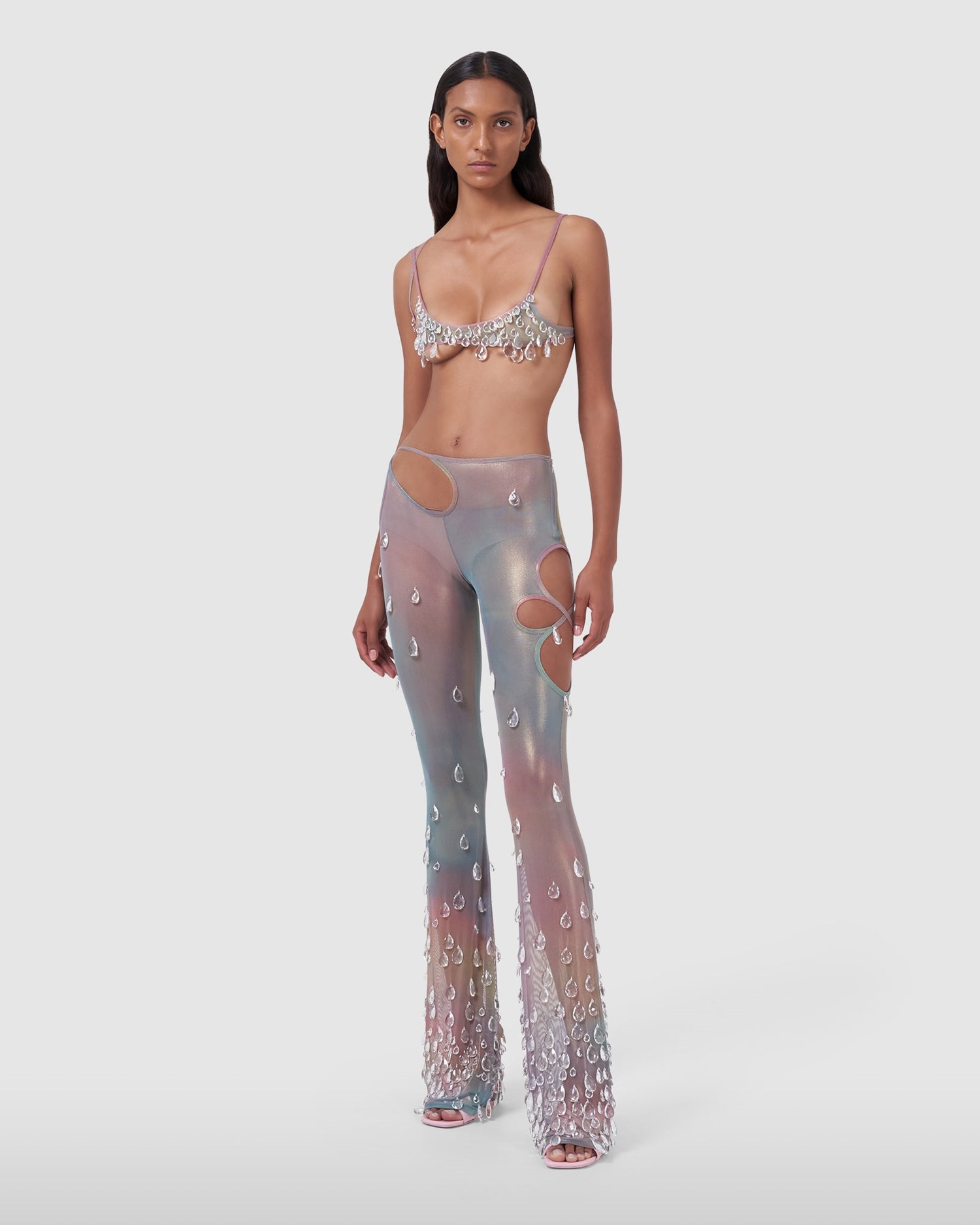 Pantalons GCDS Sita Drops Pants Femme Multicolore | 871435-TPY