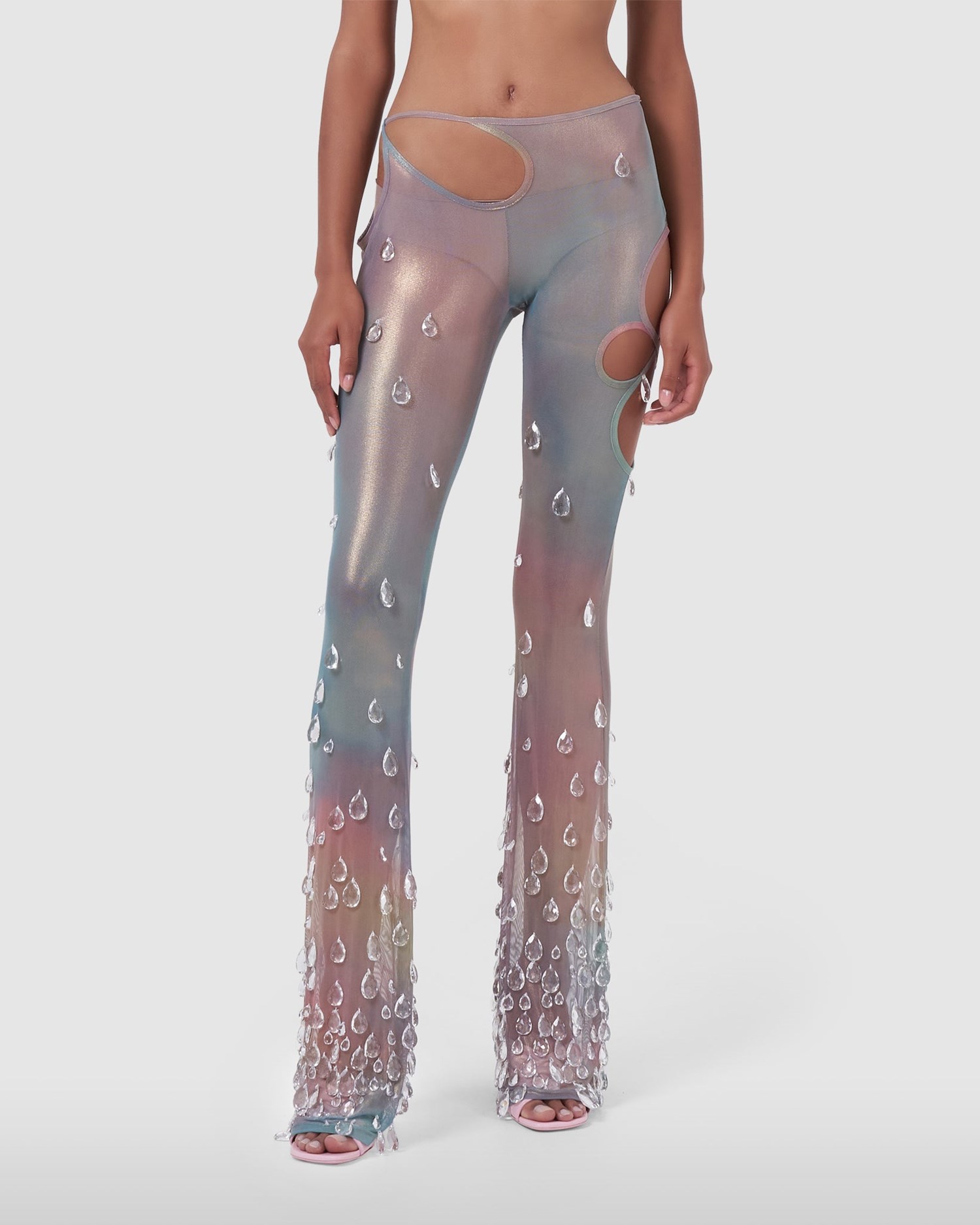 Pantalons GCDS Sita Drops Pants Femme Multicolore | 871435-TPY
