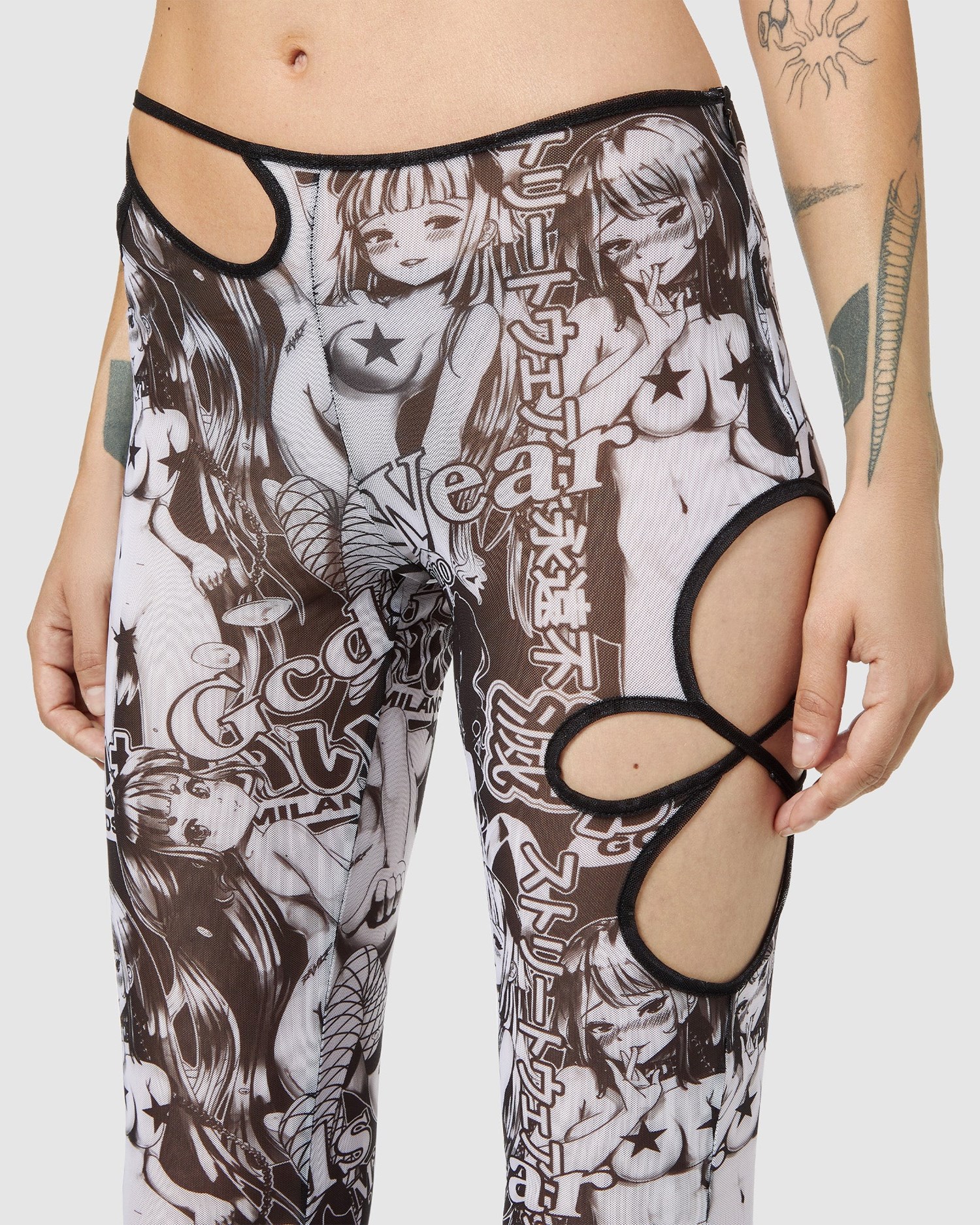 Pantalons GCDS Sita Hentai Tulle Trousers Femme Multicolore | 234768-PUL