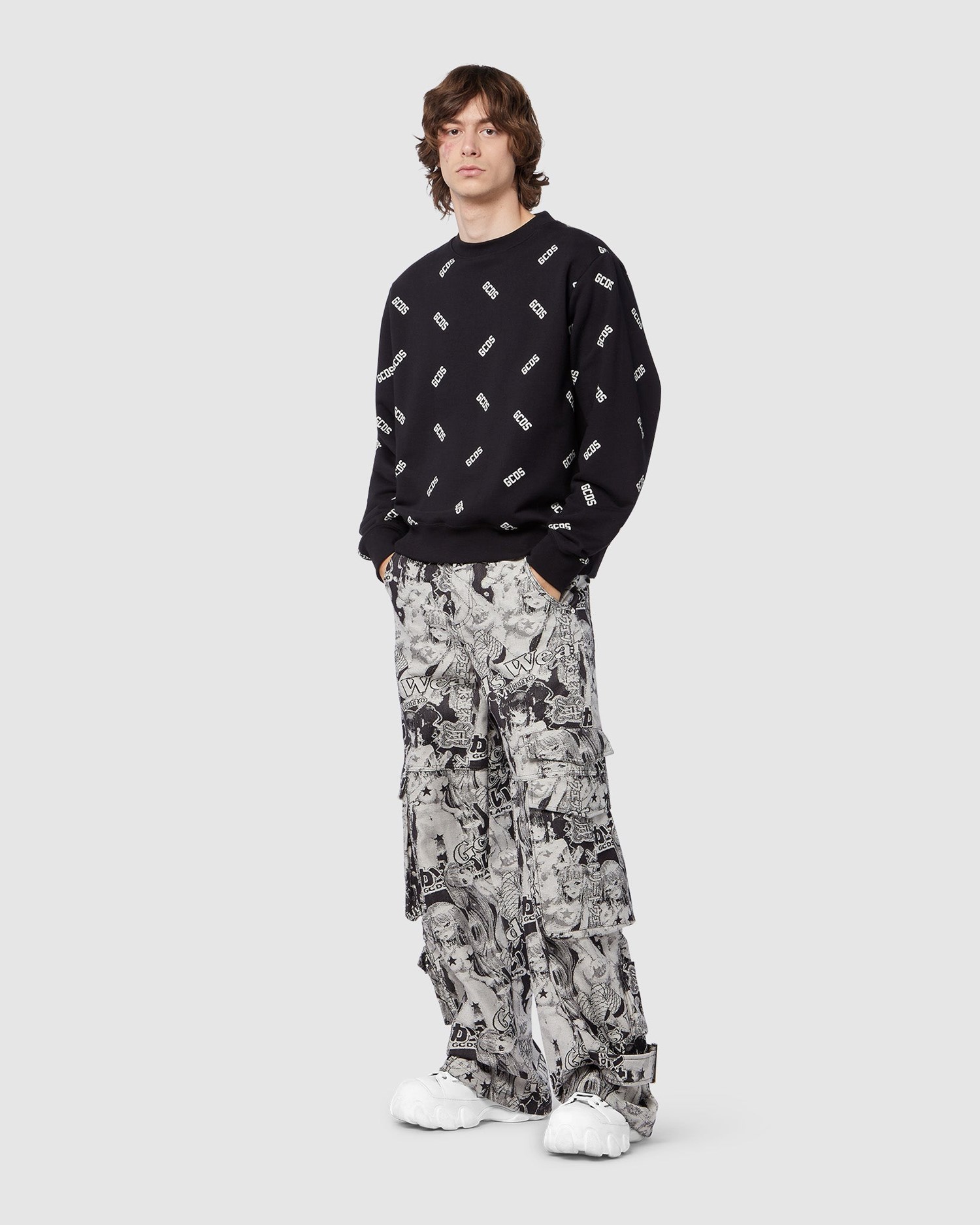 Pantalons GCDS Ultracargo Hentai Trousers Homme Noir | 756498-YDG