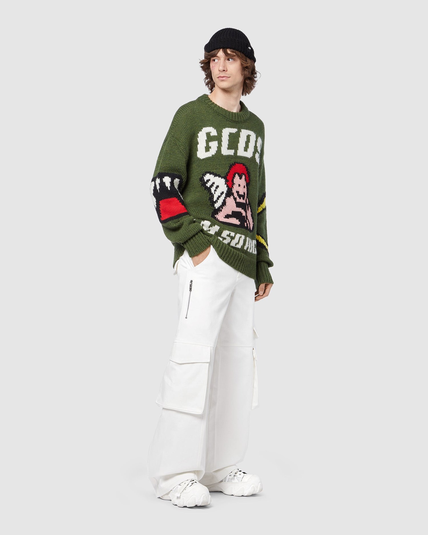 Pantalons GCDS Ultracargo Trousers Homme Grise | 916473-DFQ