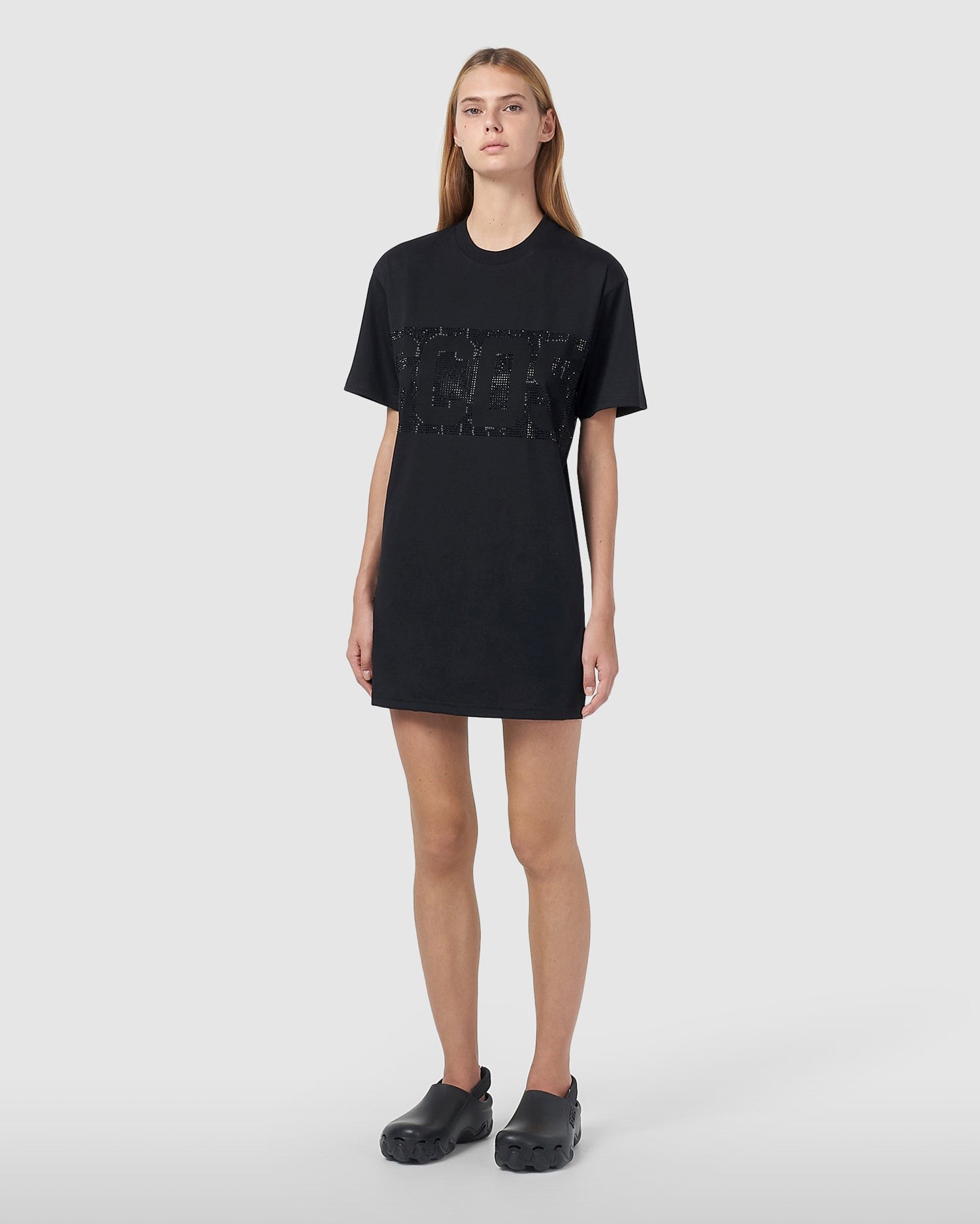 Peignoir GCDS Bling T-shirt Robe Femme Noir | 175806-VDK